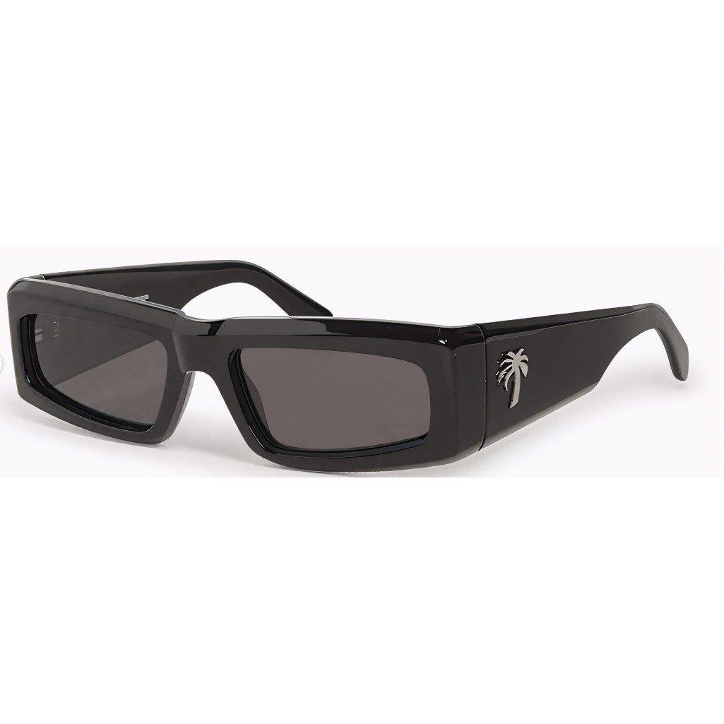 Palm Angels Men's Yreka Rectangle Sunglasses - Black Dark Grey