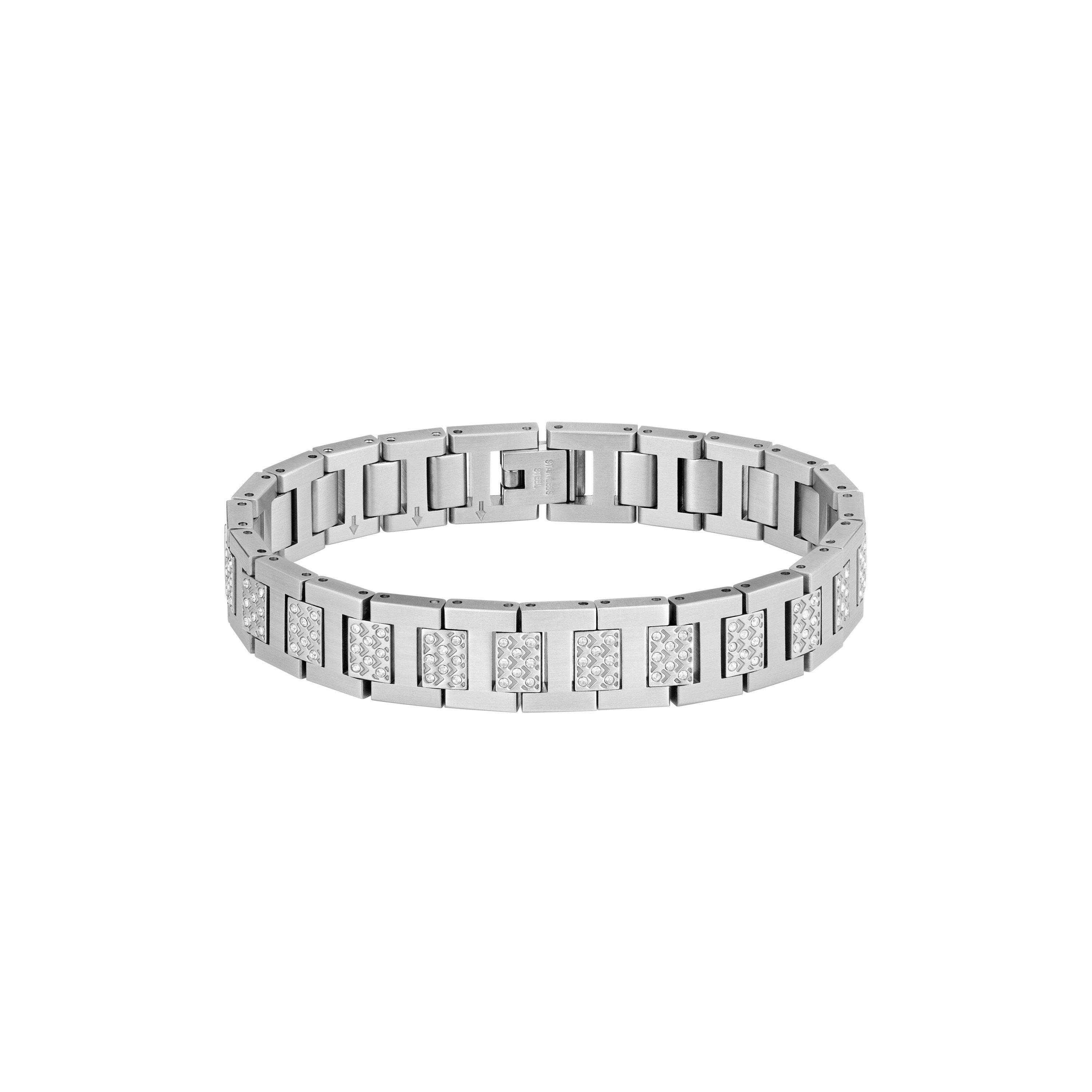 Stainless Steel - Lacoste - Lacoste Mens Metropole Two Tone Gold IP and Stainless Steel Crystal Bracelet - 3