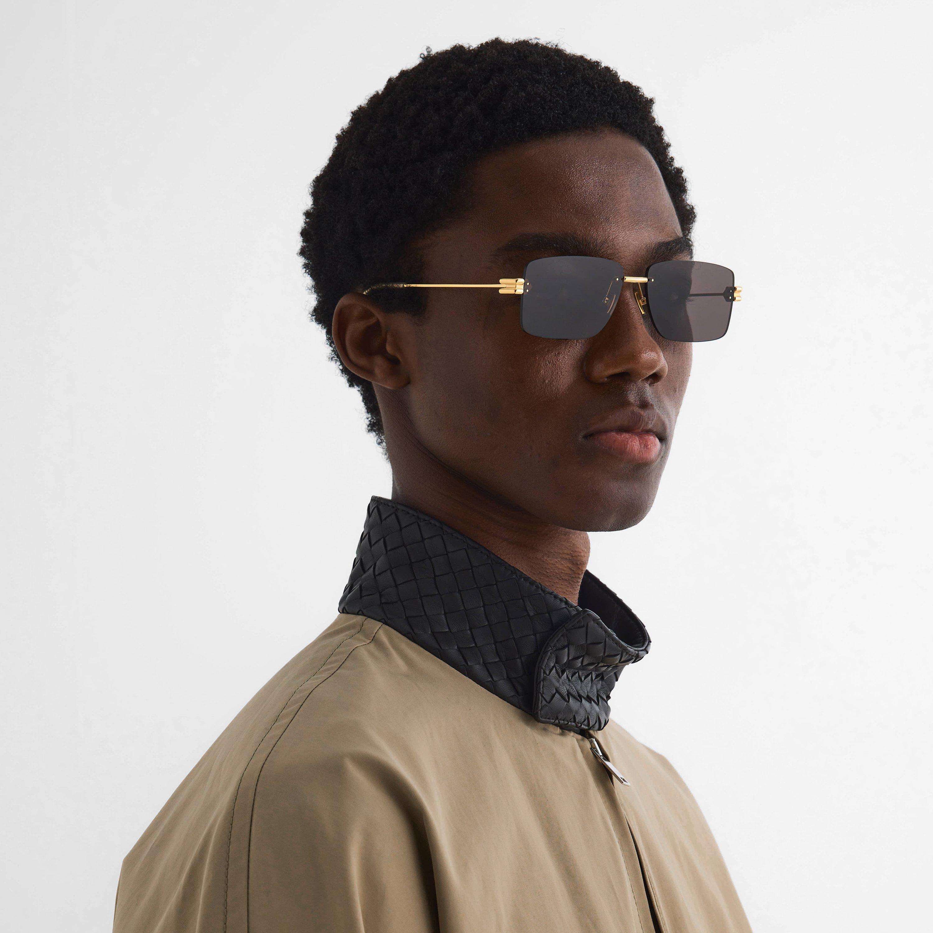 Gold - Bottega Veneta - Mens Rimless Sunglasses - 2