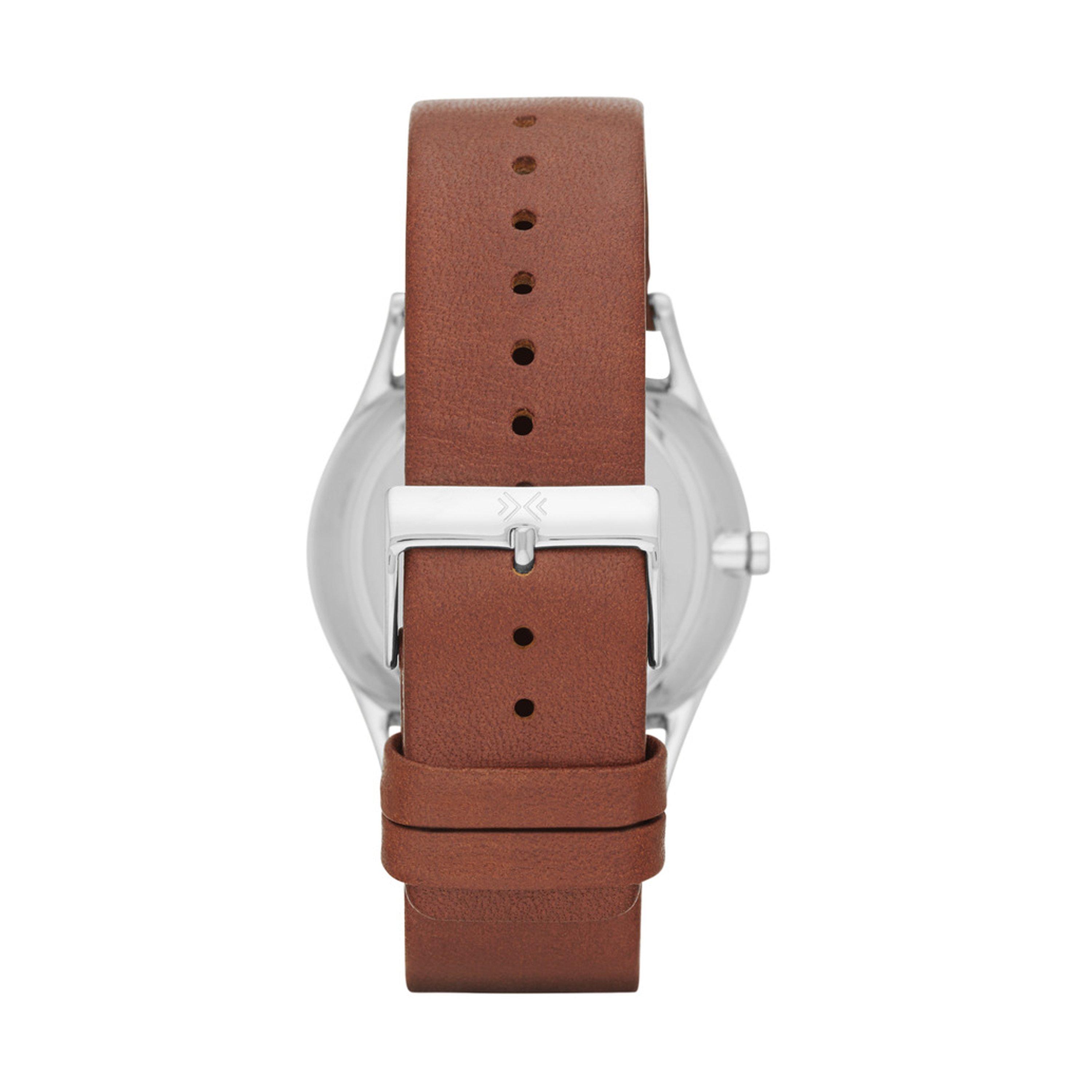 Silver - Skagen - Holst Tan Leather Watch - 2
