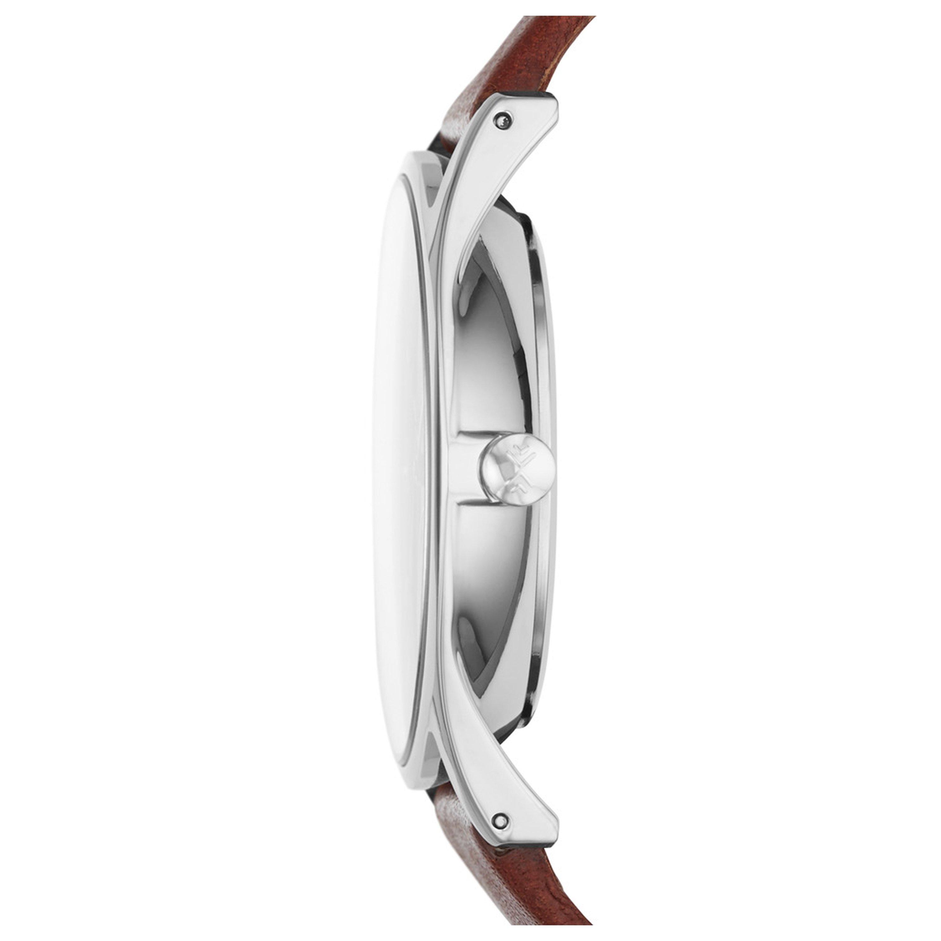 Silver - Skagen - Holst Tan Leather Watch - 3