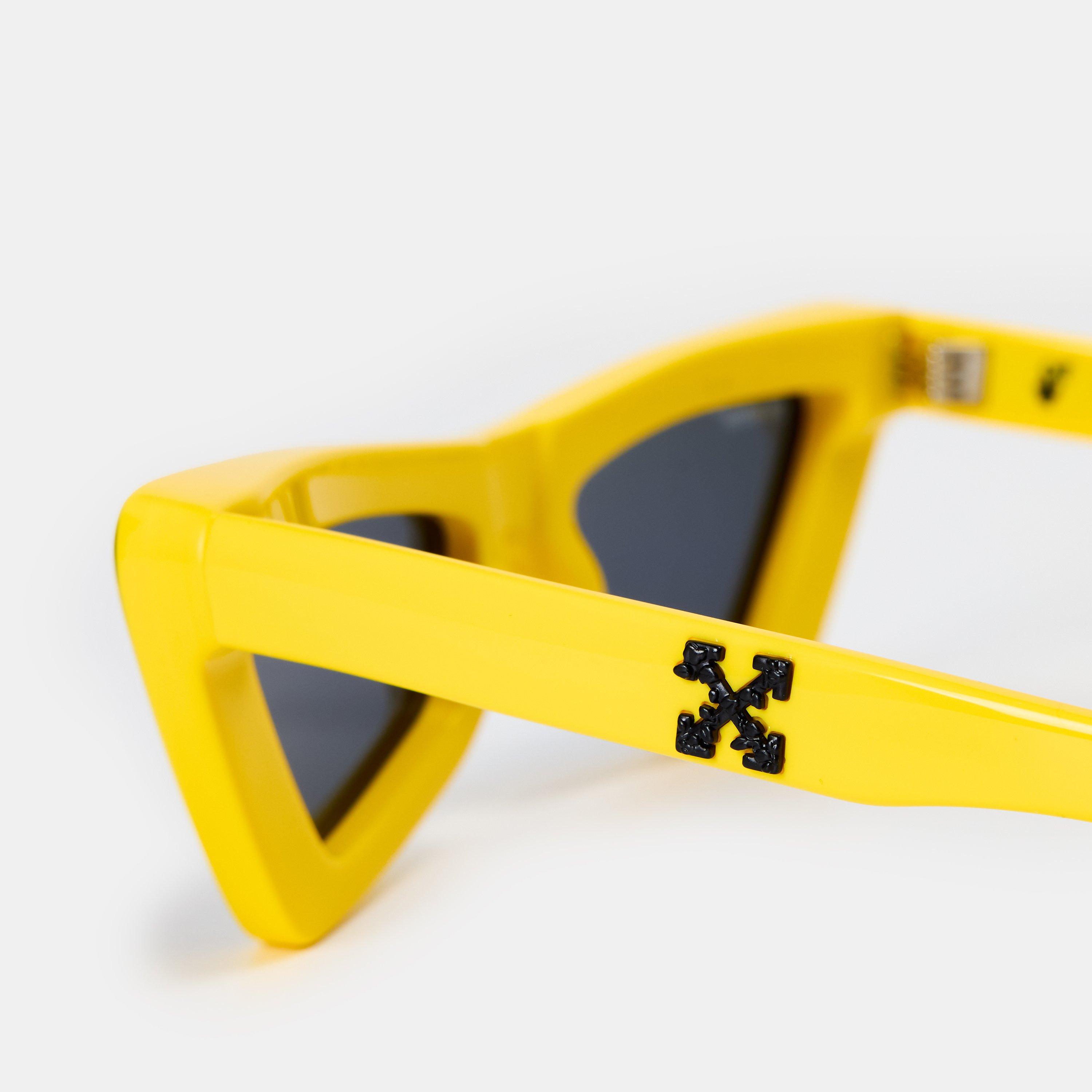 Yellow/Grey - Off White - Unisex Square Sunglasses - 3