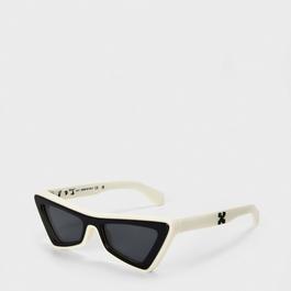 Off White Unisex Square Sunglasses, Square Design