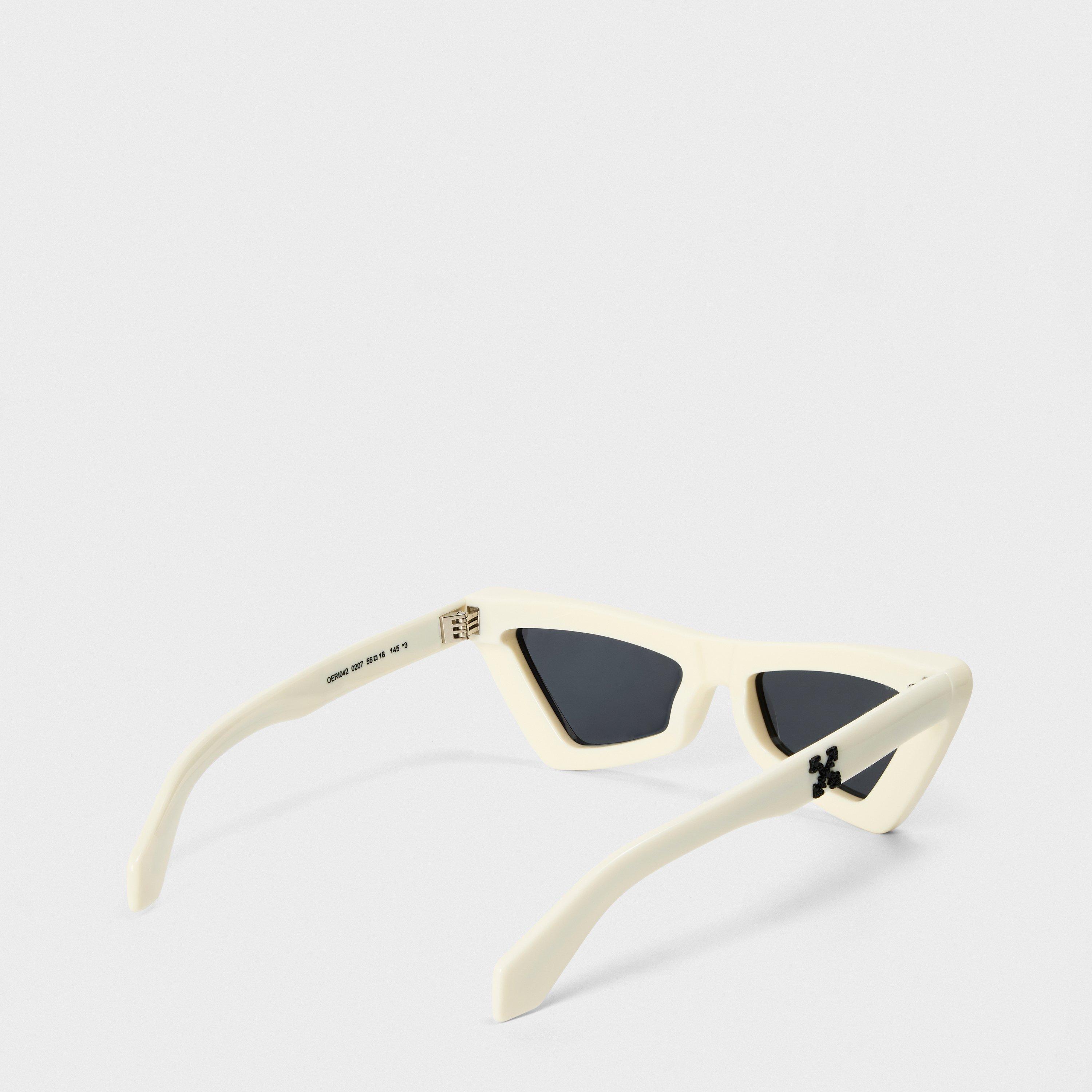 White/Dark Grey - Off White - Unisex Square Sunglasses, Square Design - 2