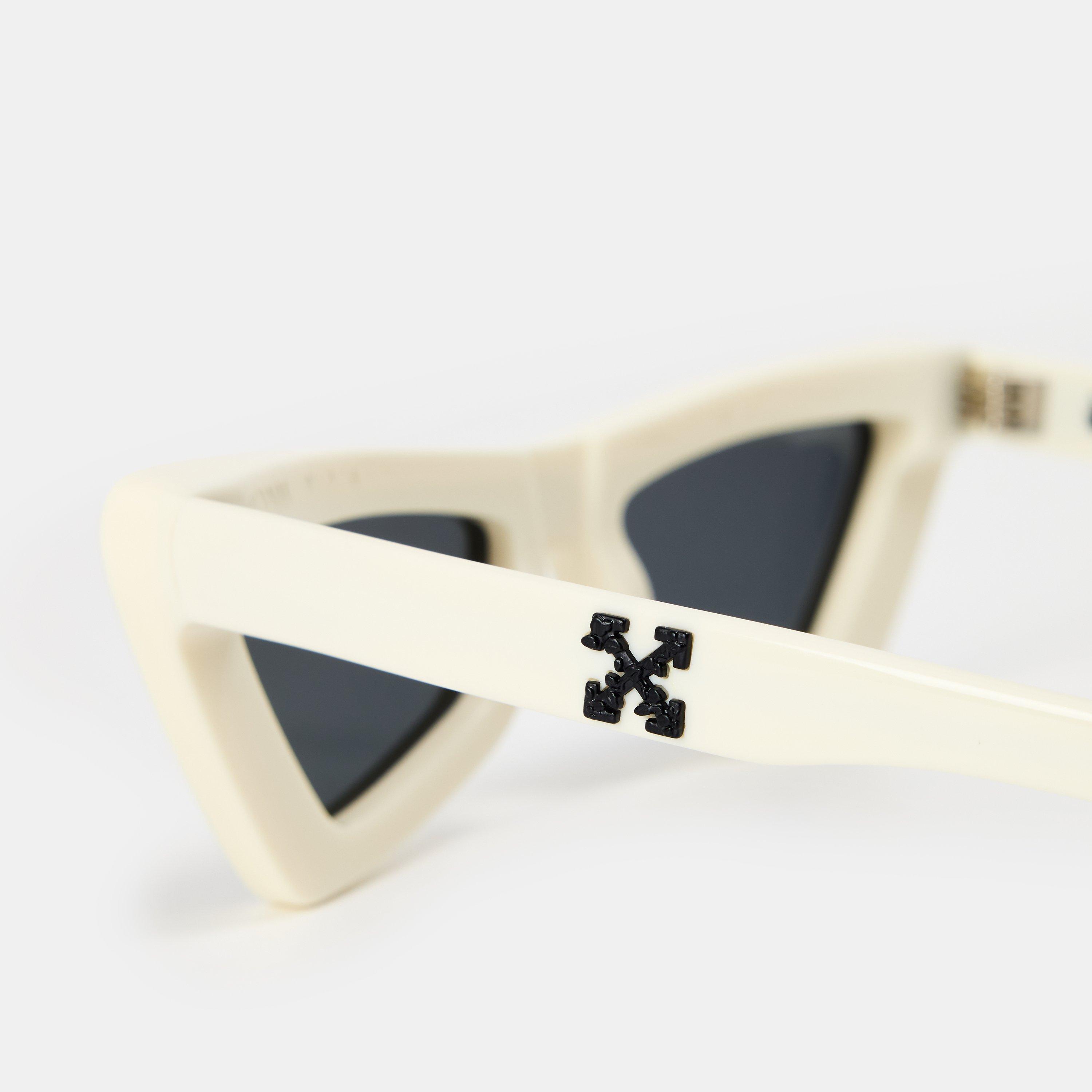 White/Dark Grey - Off White - Unisex Square Sunglasses, Square Design - 3