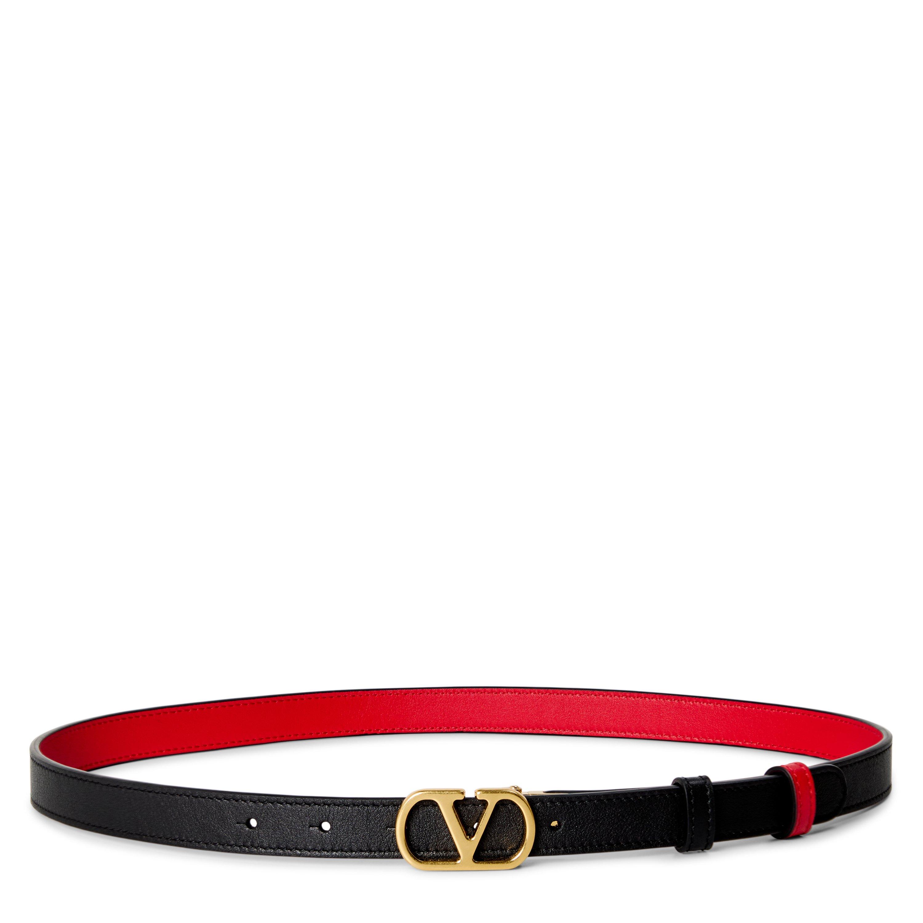 Valentino Garavani VG 2cm Belt - Nero/Rouge - Size 80