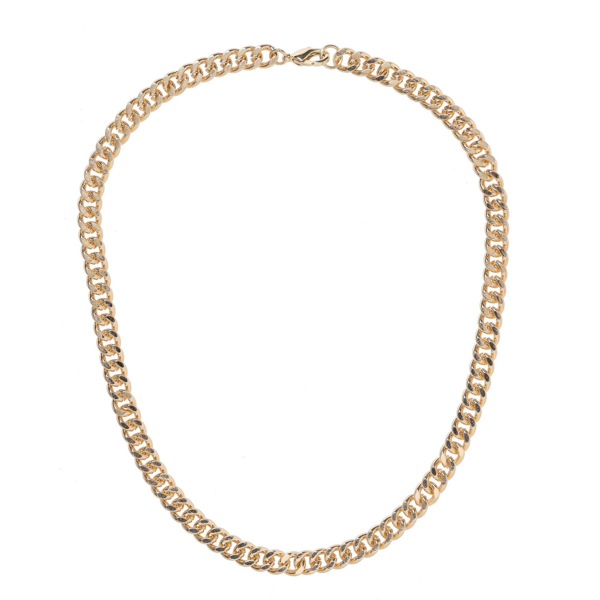 Fabric Men's Curb Chain Necklace - Gold