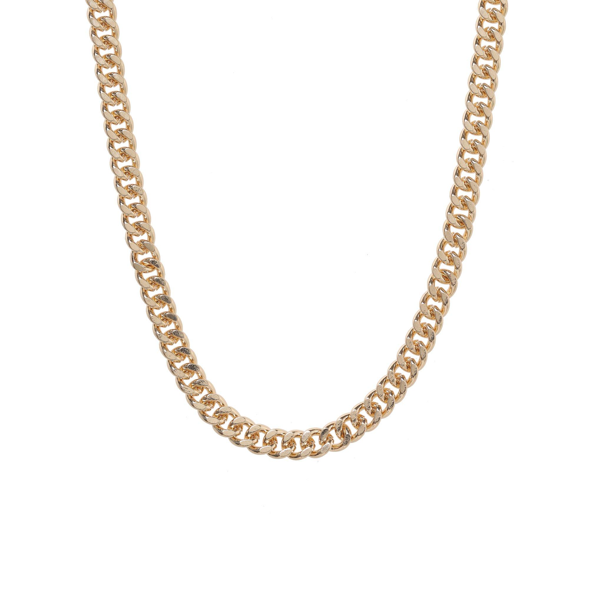 Goud - Fabric - Curb Chain Necklace - 2