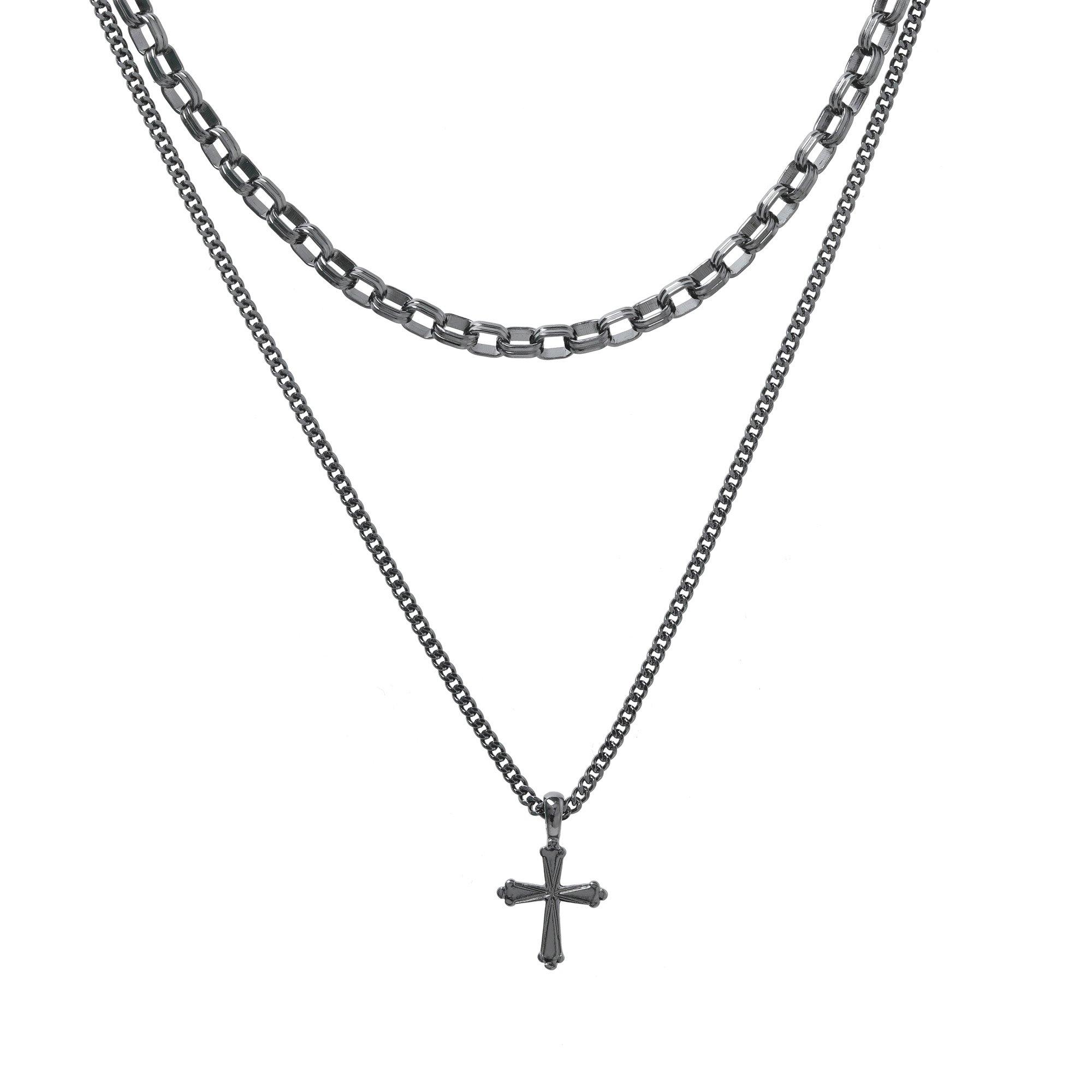 Preto - Fabric - Multi Layer Necklace - 1