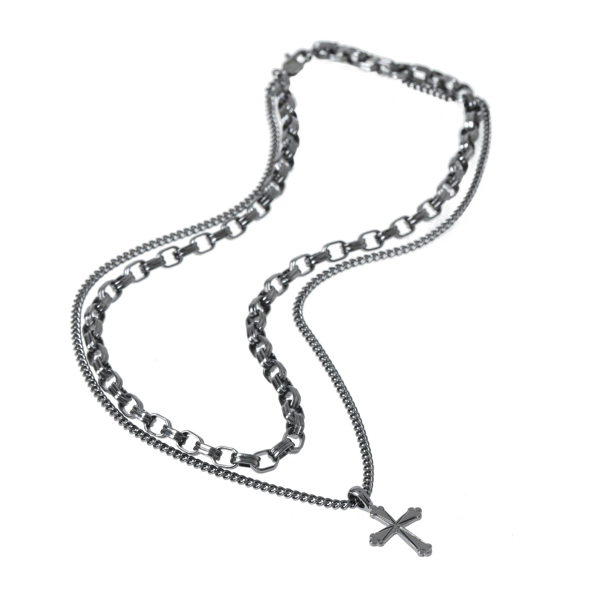 Zwart - Fabric - Multi Layer Necklace - 3