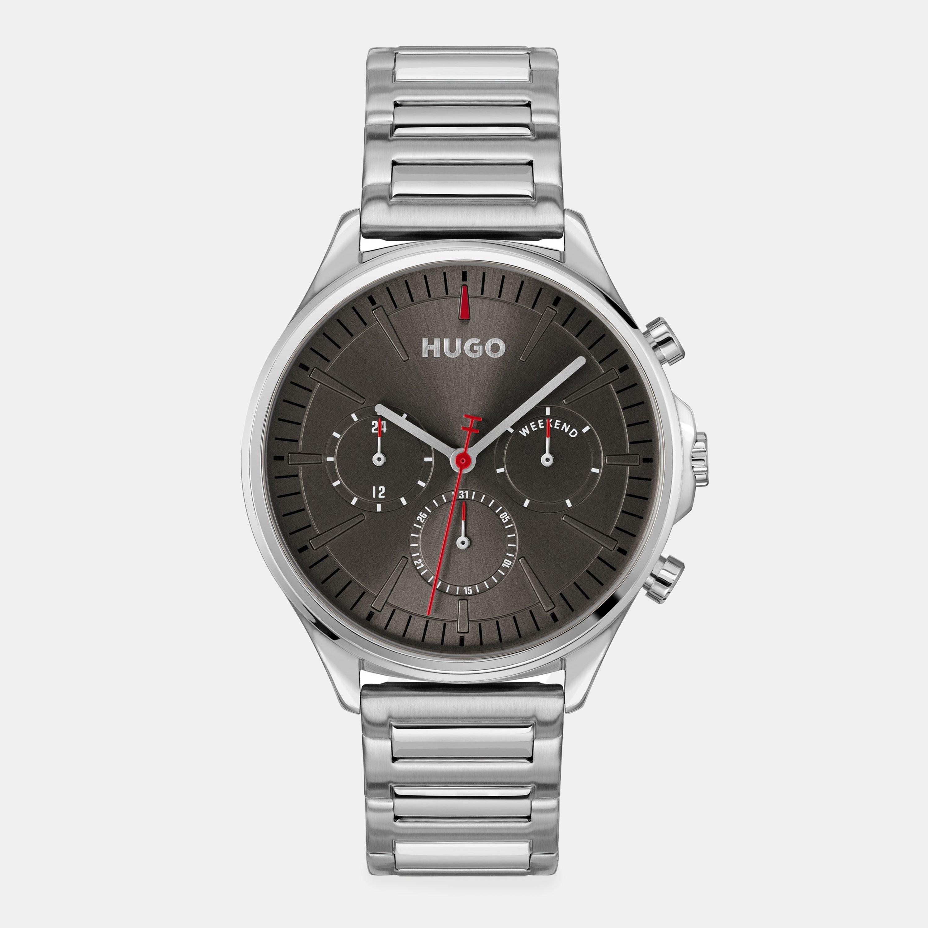 Hugo Men's Gents #Smash  Watch - Grey/Silver