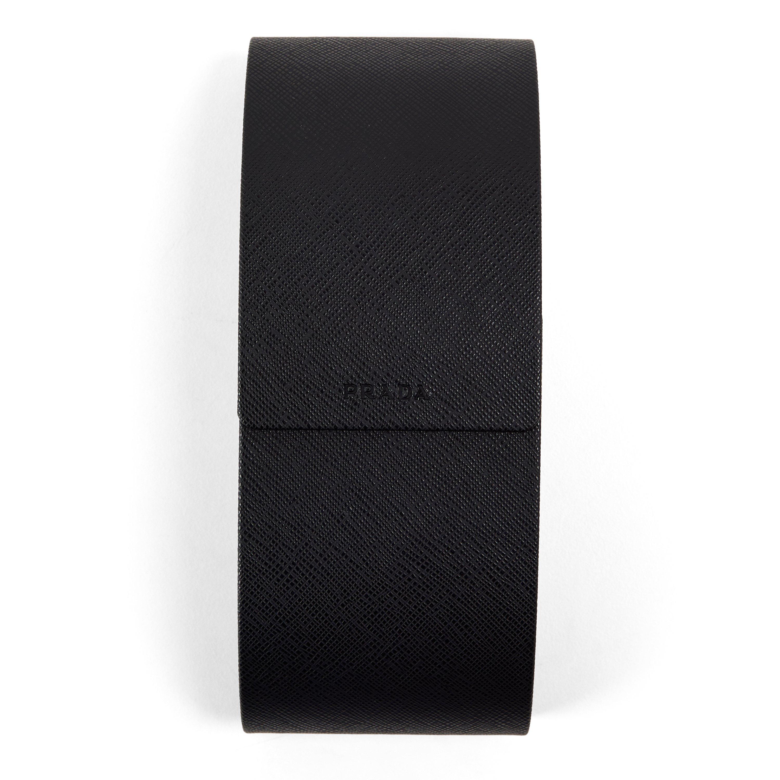 Black/Grey - Prada - Women's 0PR D07S Oversized Sunglasses - 4