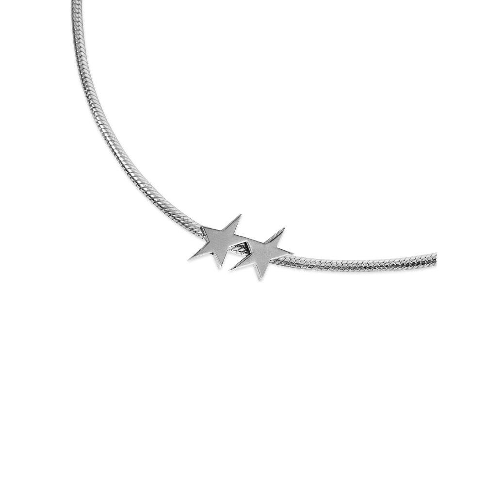 Silver - TWOJEYS - Unisex Adults Icon Bali Star Chain Necklace - 2