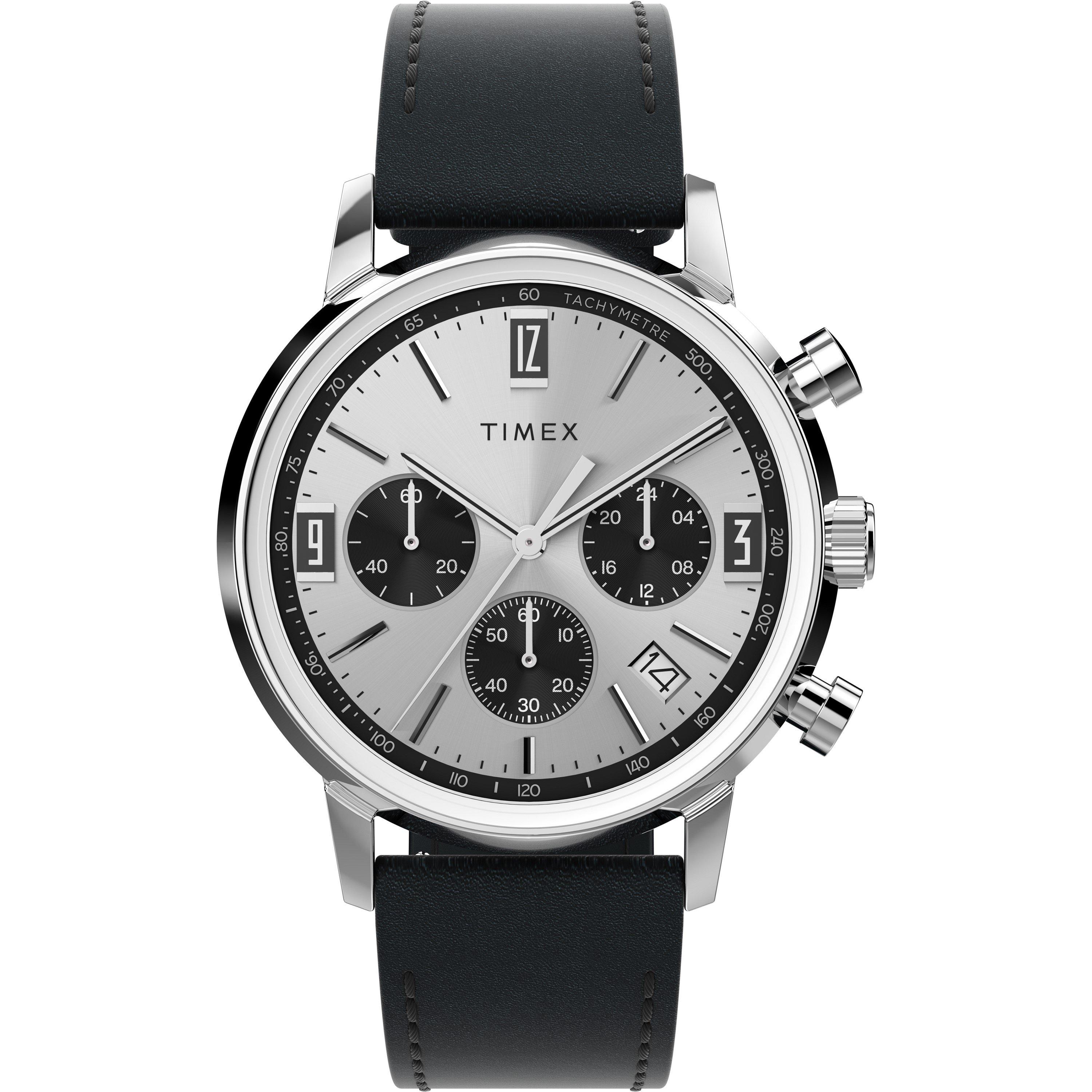 Silver/Black - Timex - Men's L Marlin Quartz Analogue Watch - 1