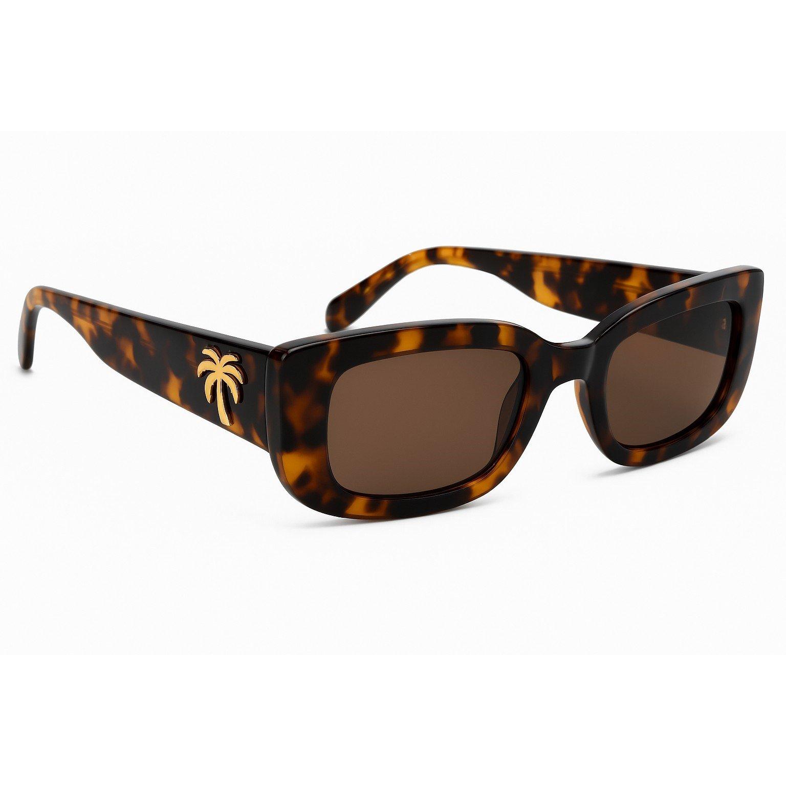 Palm Angels Men's Yosemite Rectangle Sunglasses - Havana Brown
