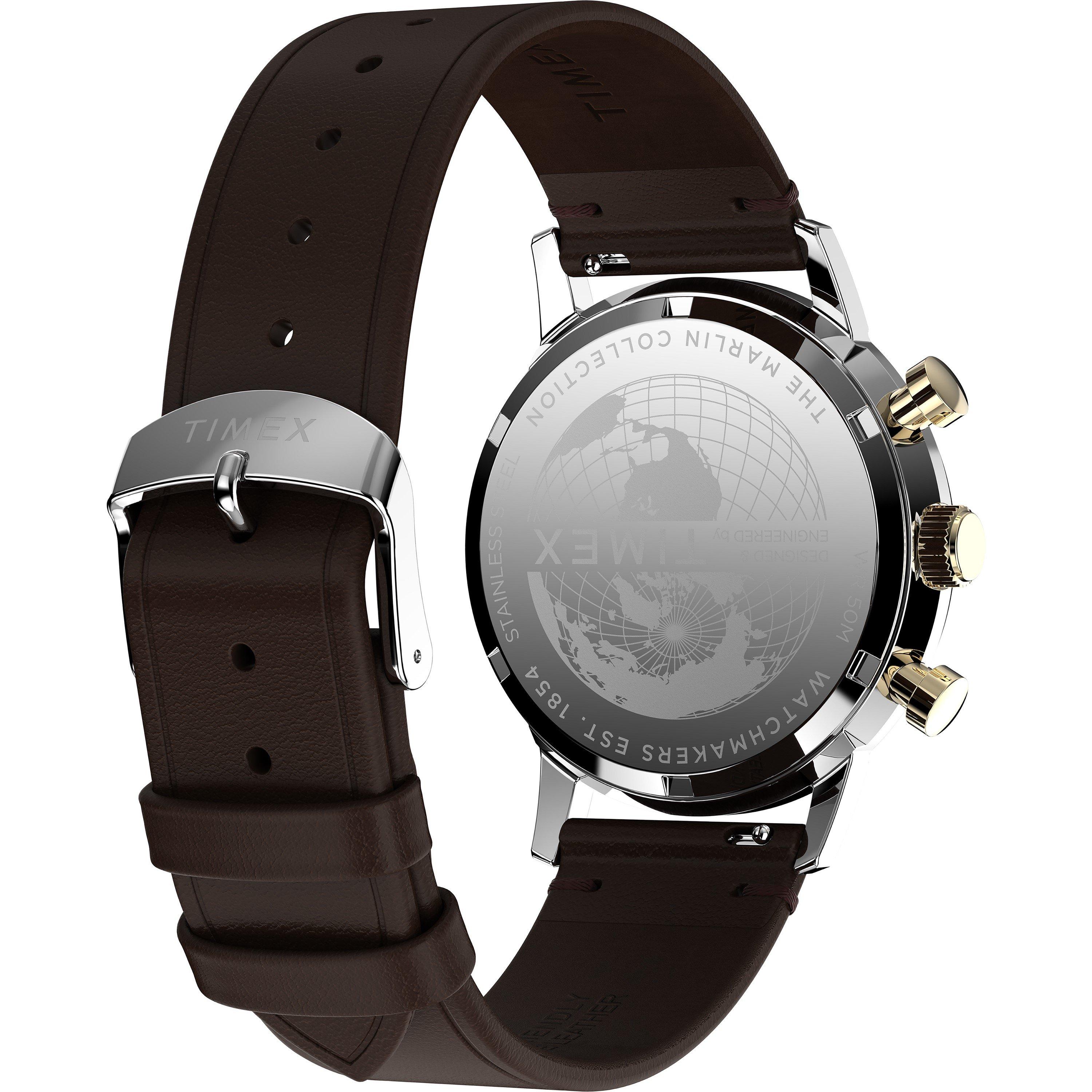 Bleu/Argenté - Timex - Marlin Quartz Chrono - 5