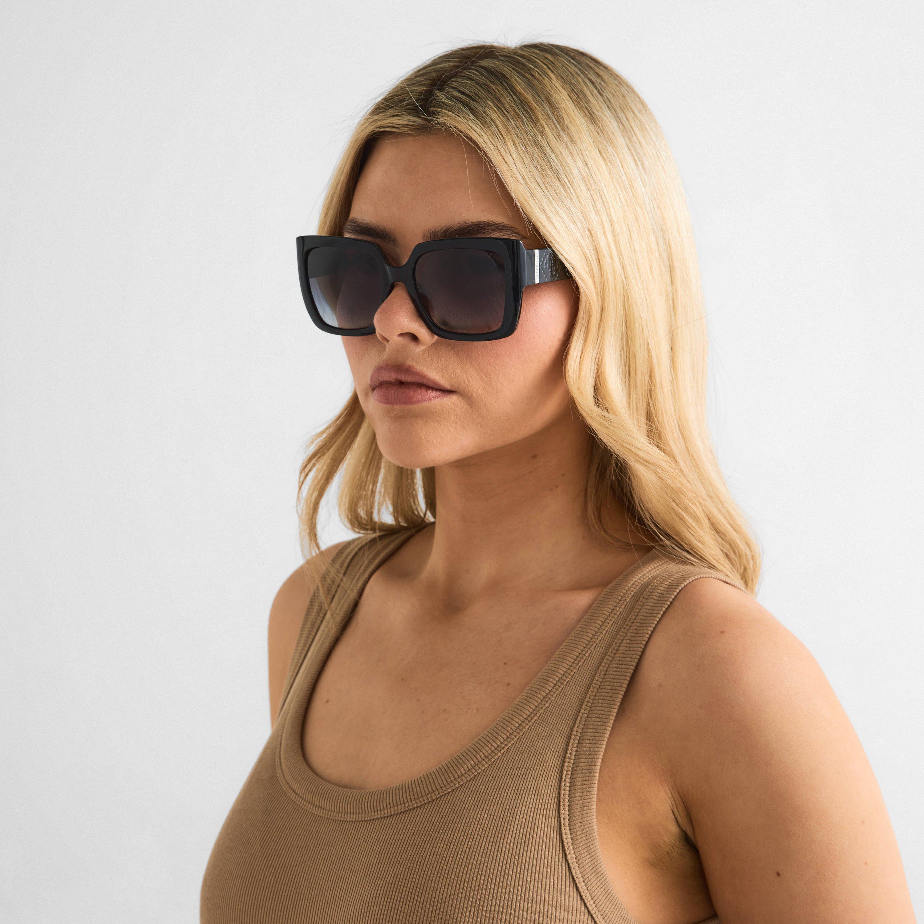 Shiny Black - Guess - Women's Square Sunglasses - 3