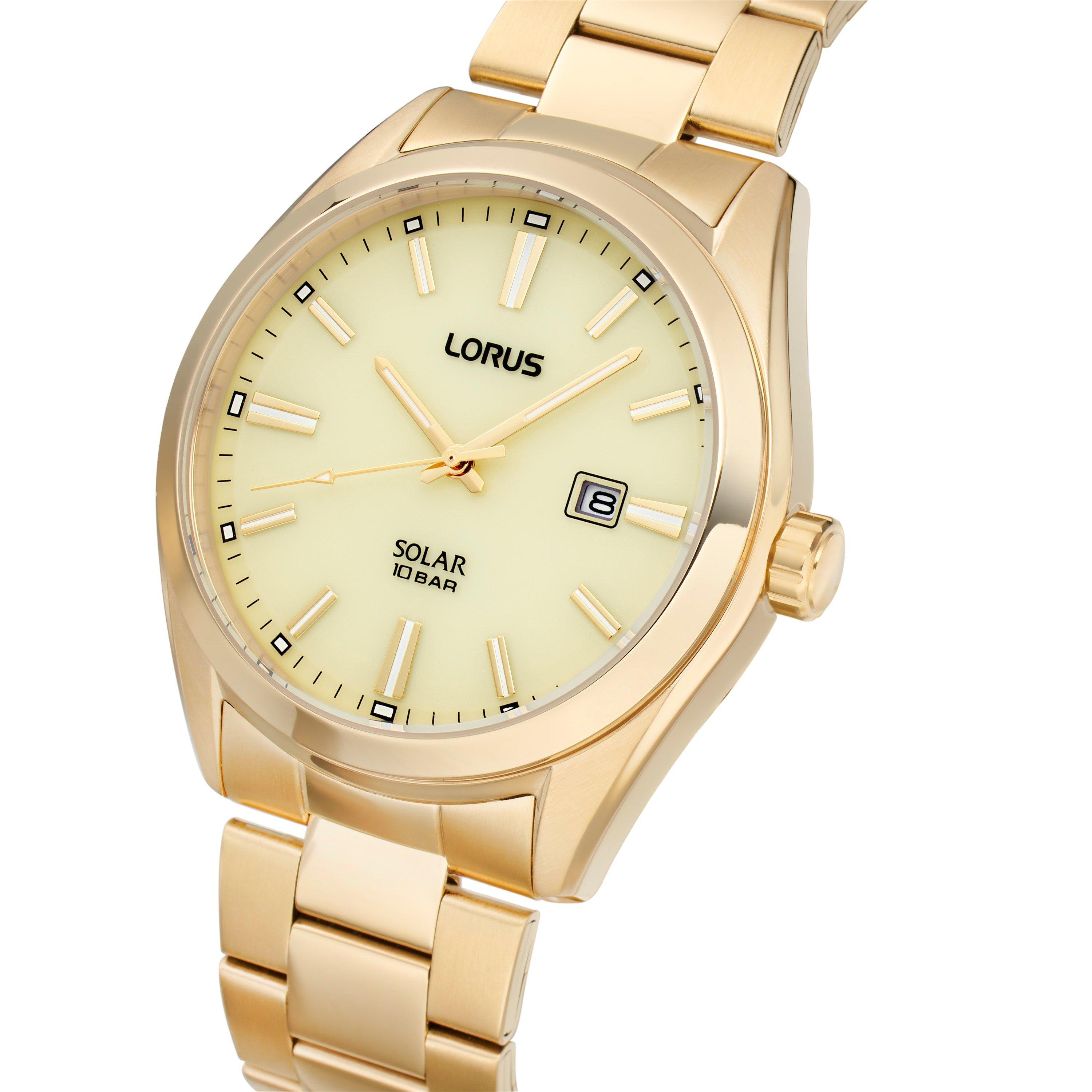 ple - Lorus - Solar Gold Bracelet Analogue Quartz Watch - 2