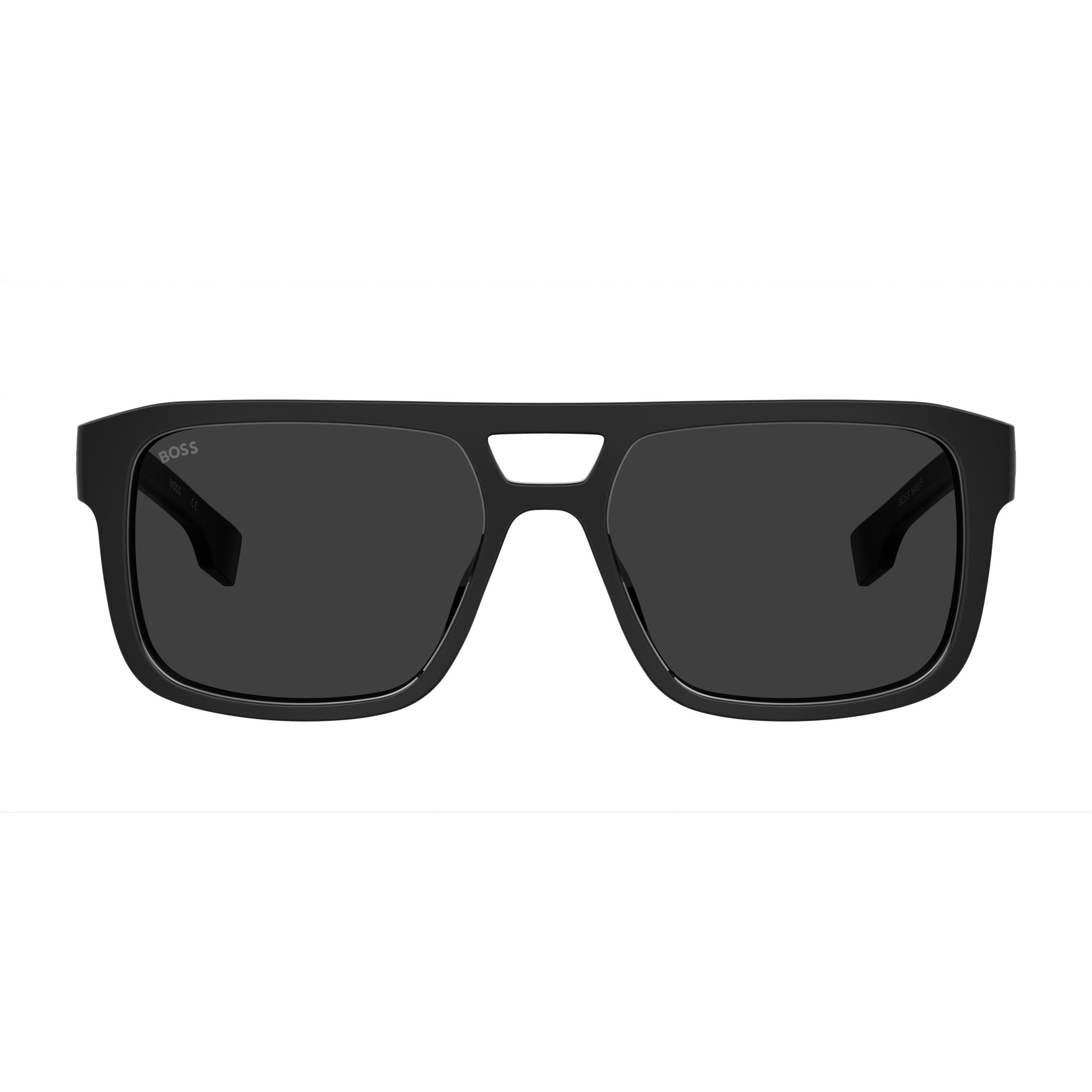 Black - Boss - Men's Rectangle Sunglasses - 2