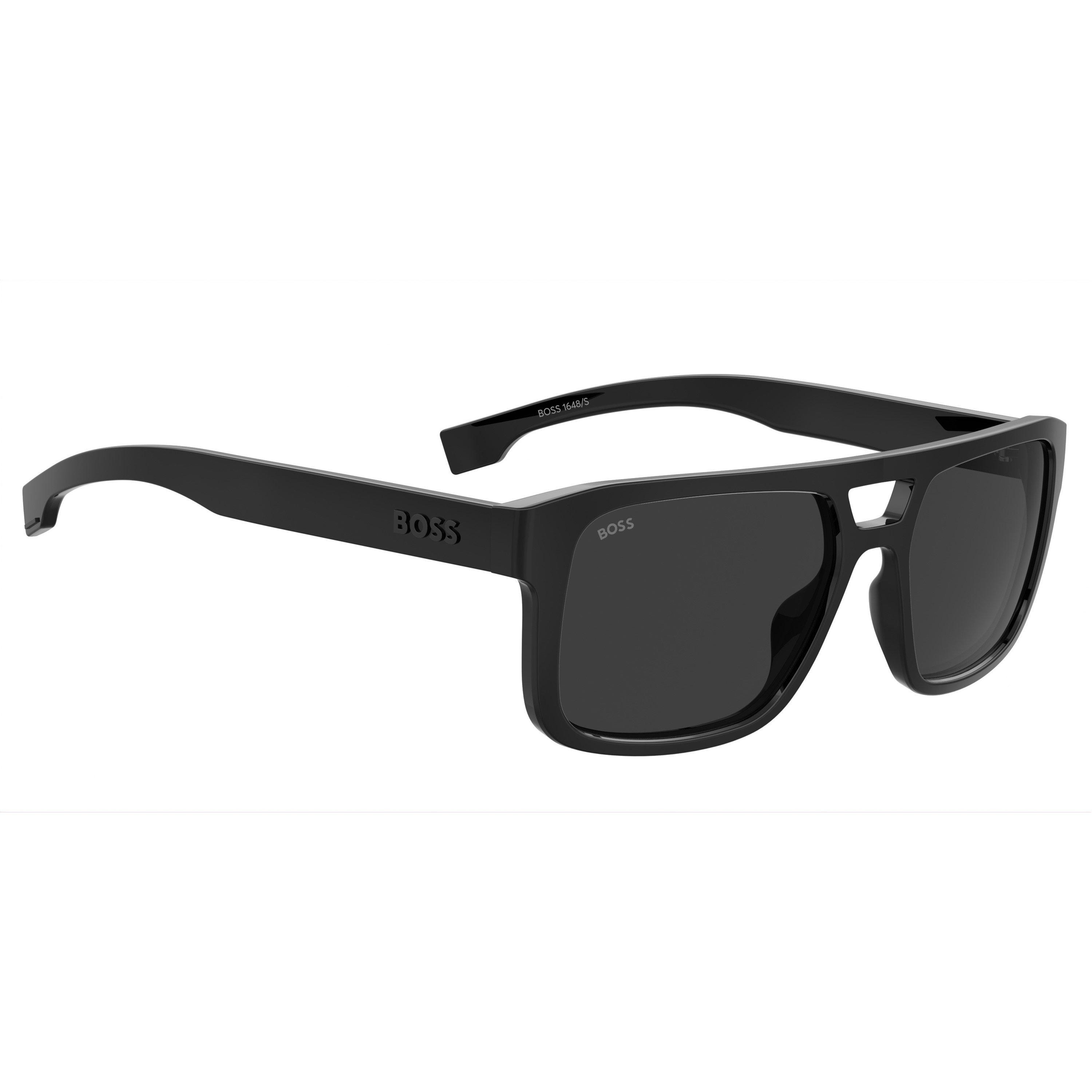 Black - Boss - Men's Rectangle Sunglasses - 3