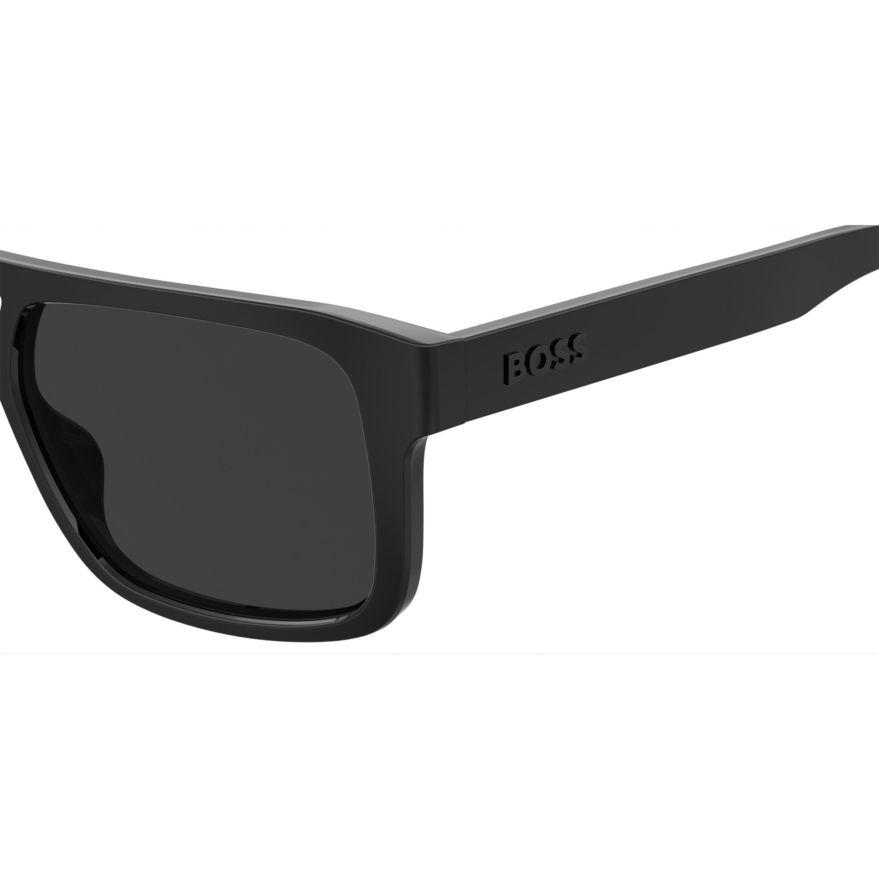 Black - Boss - Men's Rectangle Sunglasses - 4