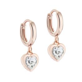 Ted Baker HANNIY Gold Crystal Heart Huggie Earrings For Women
