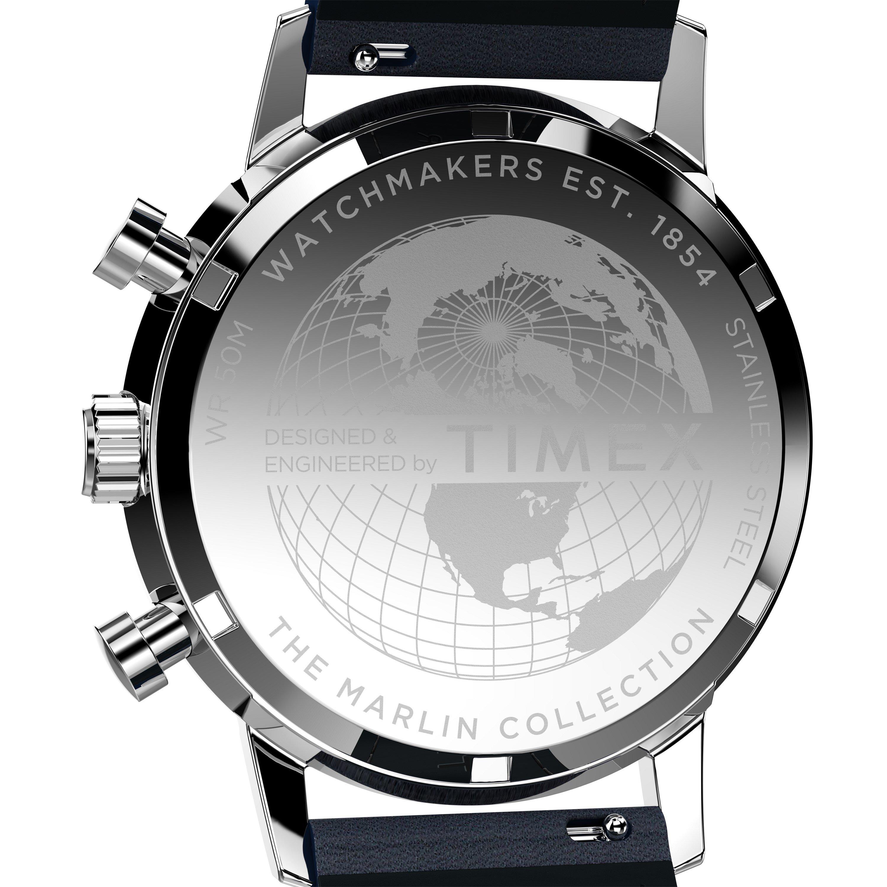 Silver/Blue - Timex - Men's L Marlin Analogue Quartz Watch - 6