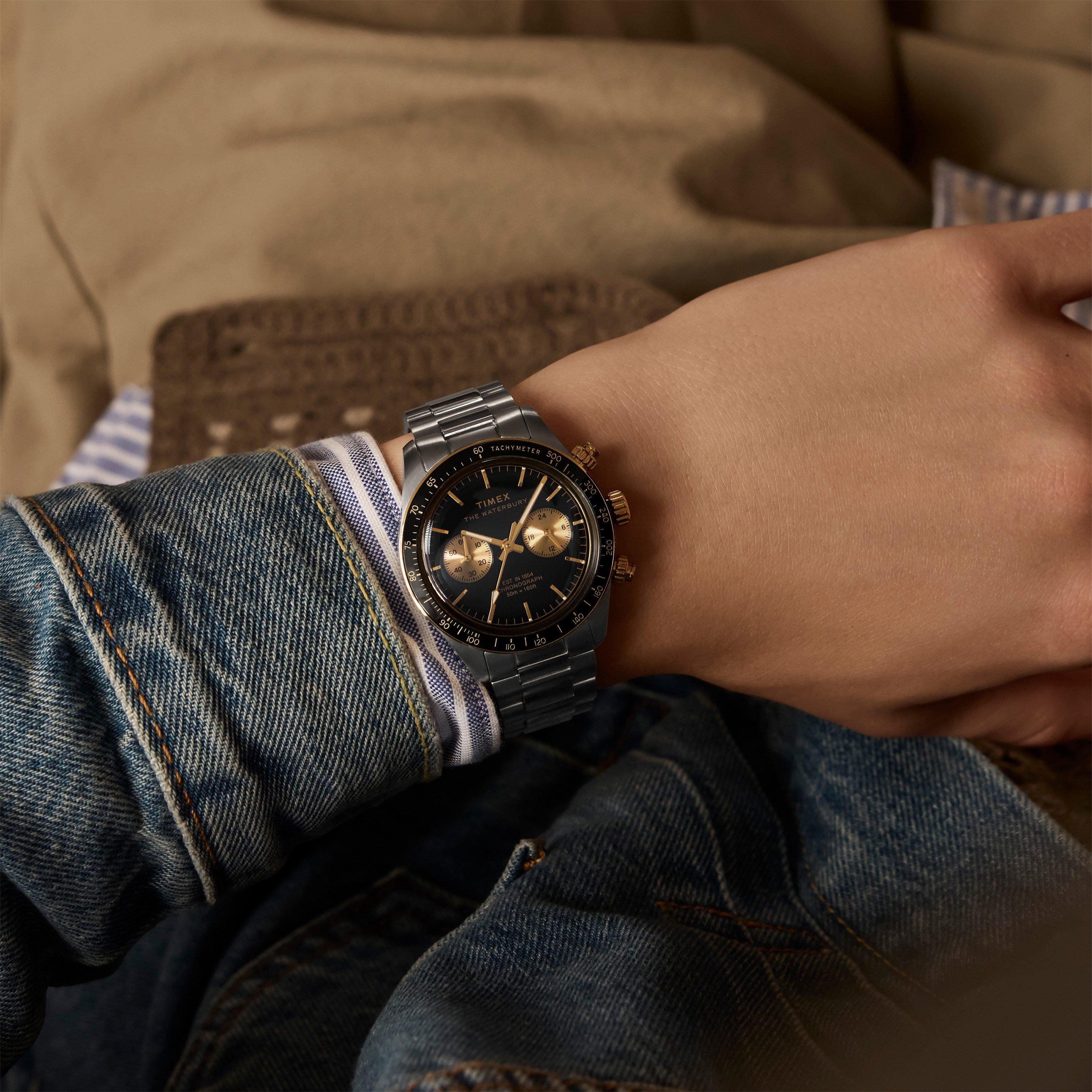 Black/Silver - Timex - Men's L Waterbury Quartz Watch - 3