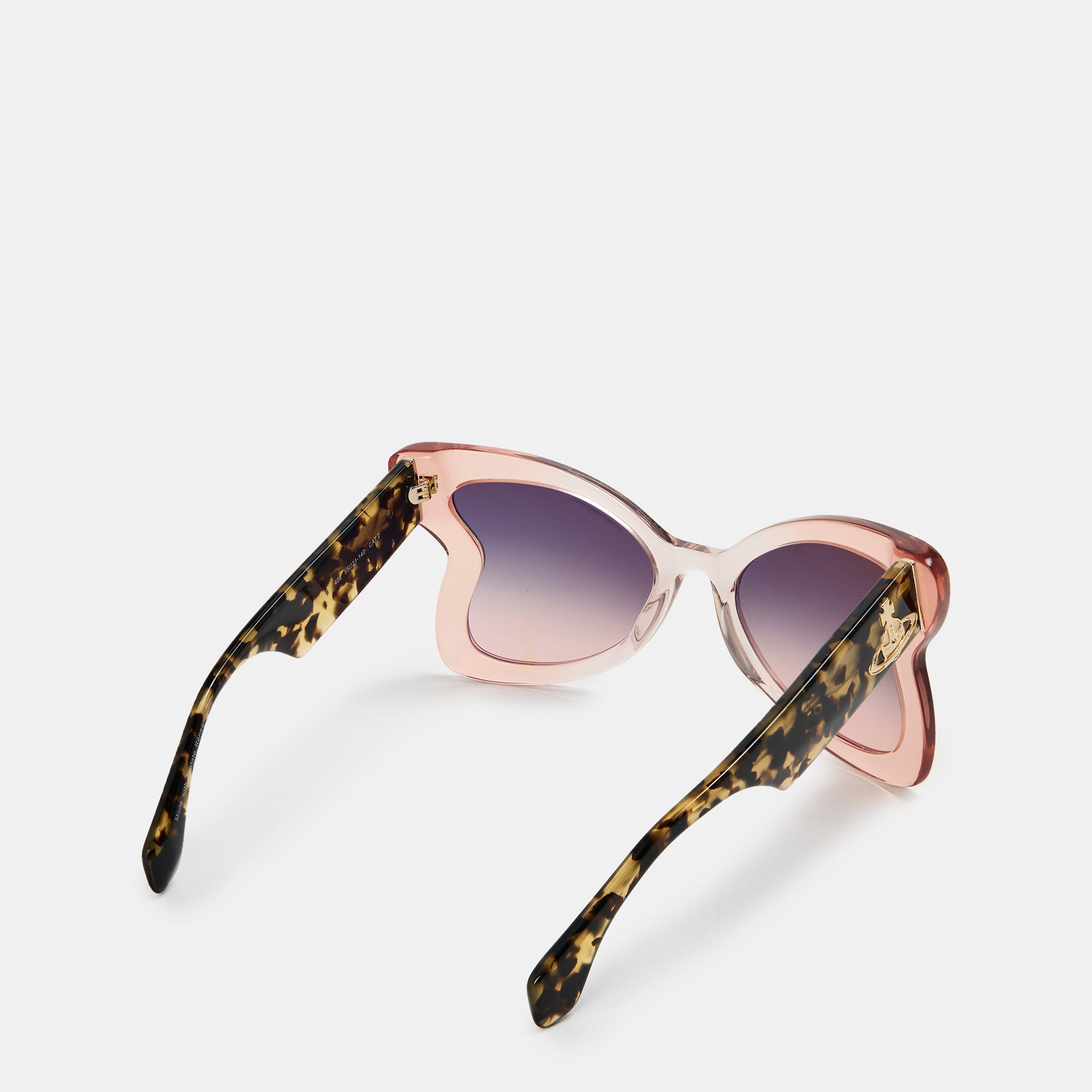 Champagne/Peach - Vivienne Westwood - Women's Viv Athalia Oversized Sunglasses - 2