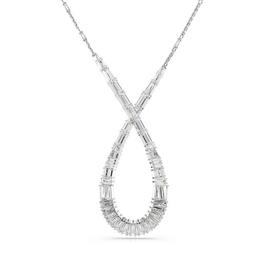 Swarovski Hyperbola Pendant, Mixed Cuts, Infinity, White, Rhodium Plated