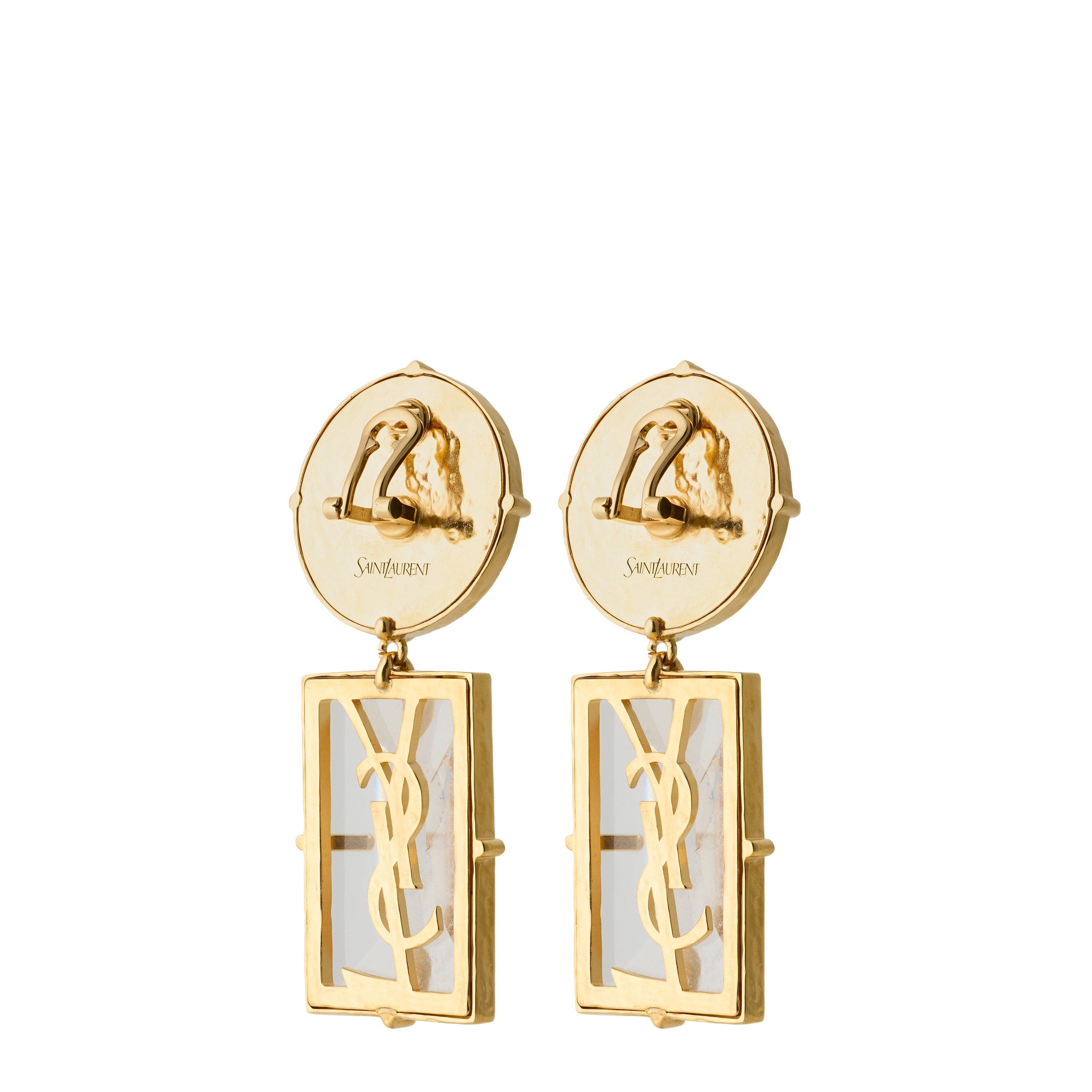 Or 3N/Crystal - Saint Laurent - Saint Cassandre Drop Ld63 - 2