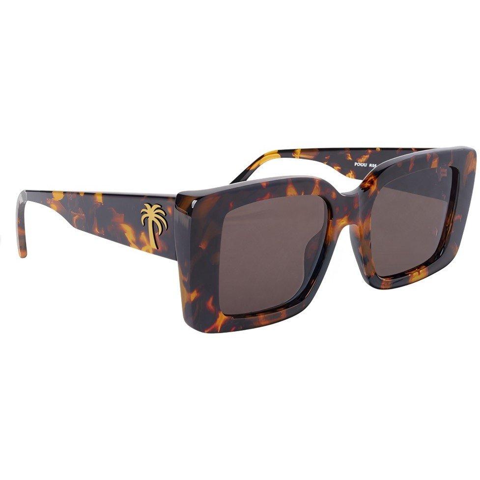 Havana Brown - Palm Angels - Men's Dorris Rectangle Sunglasses - 2