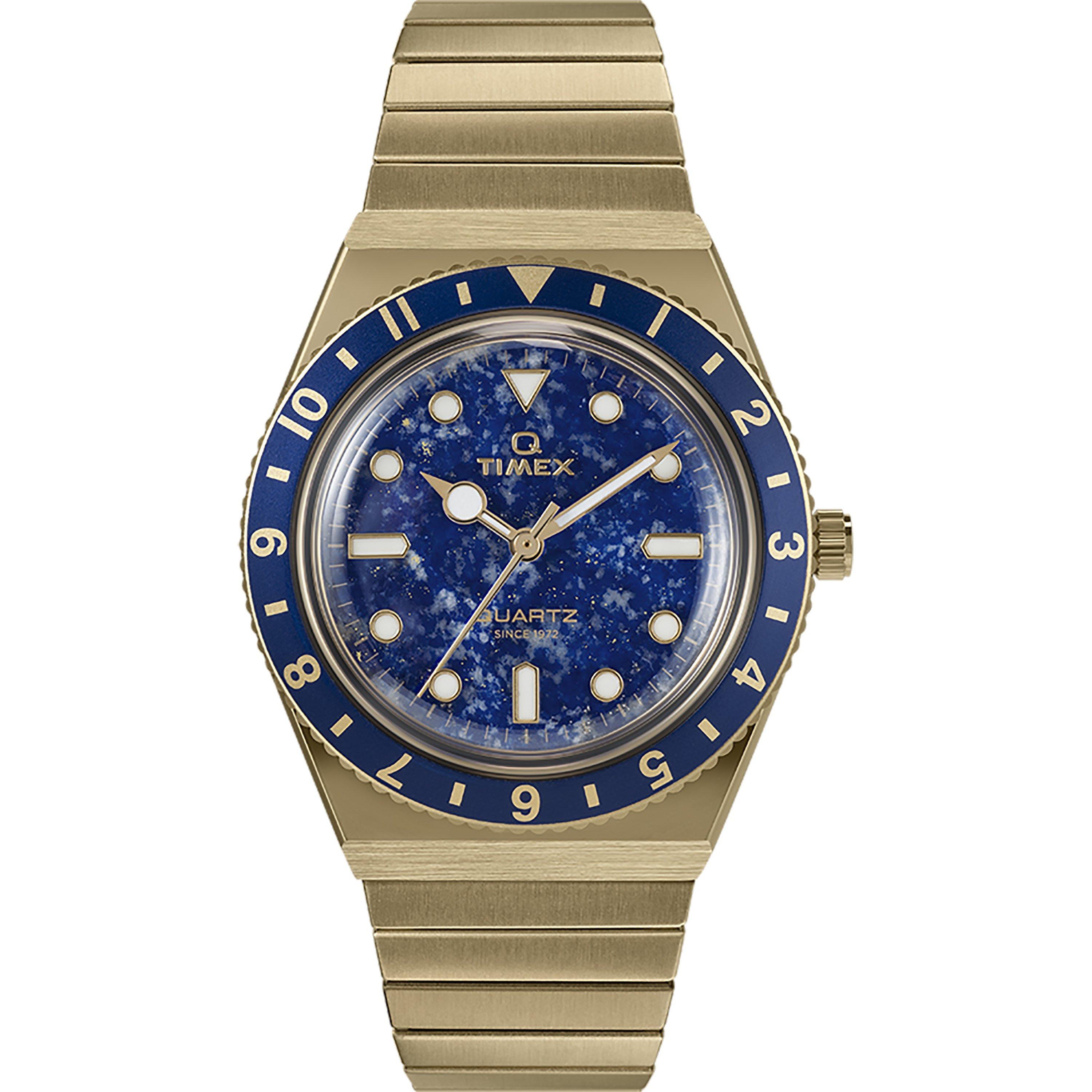 Timex Women's Analogue Quartz Watch - Blue/Gold