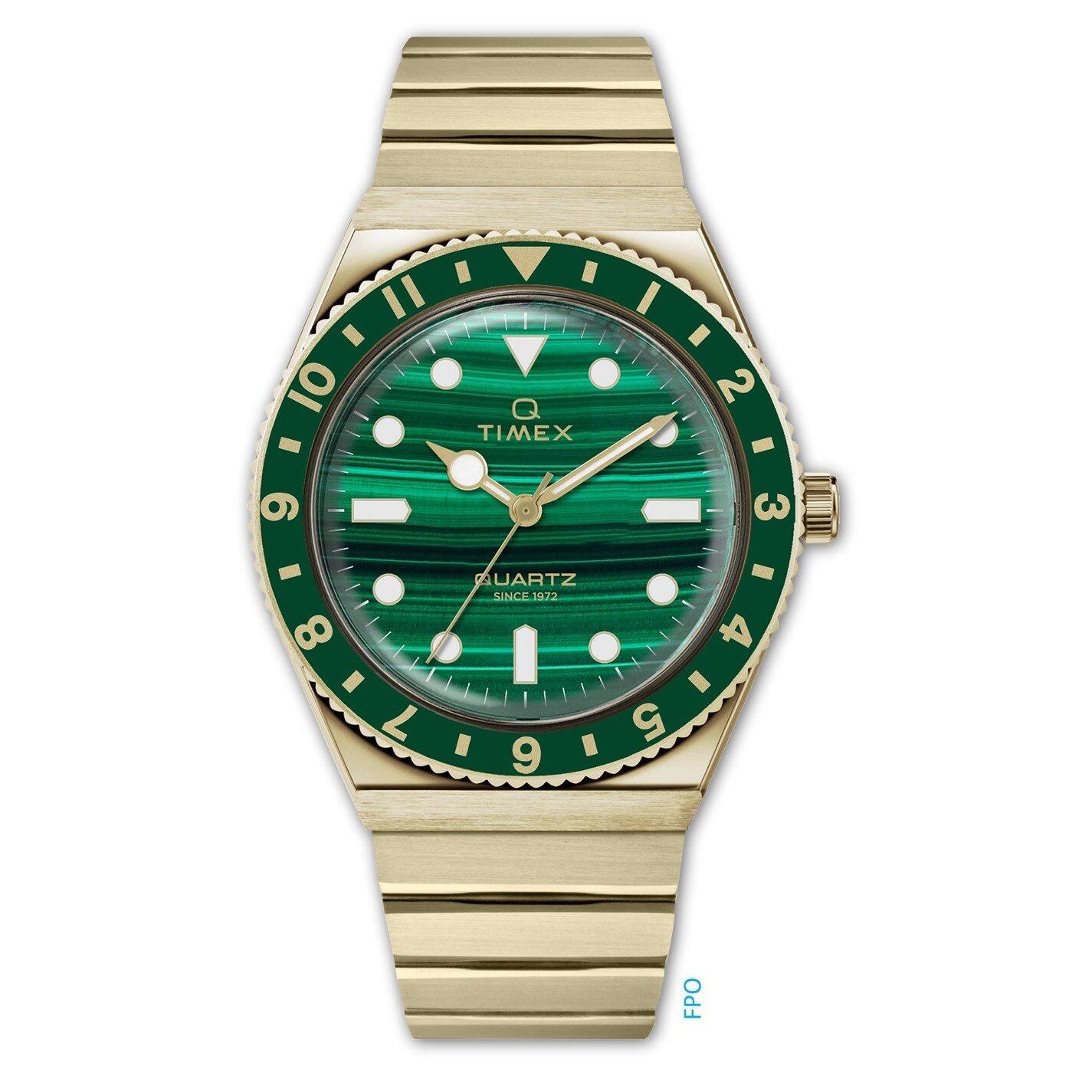 Green/Gold - Timex - Women's Analogue Quartz Watch - 1