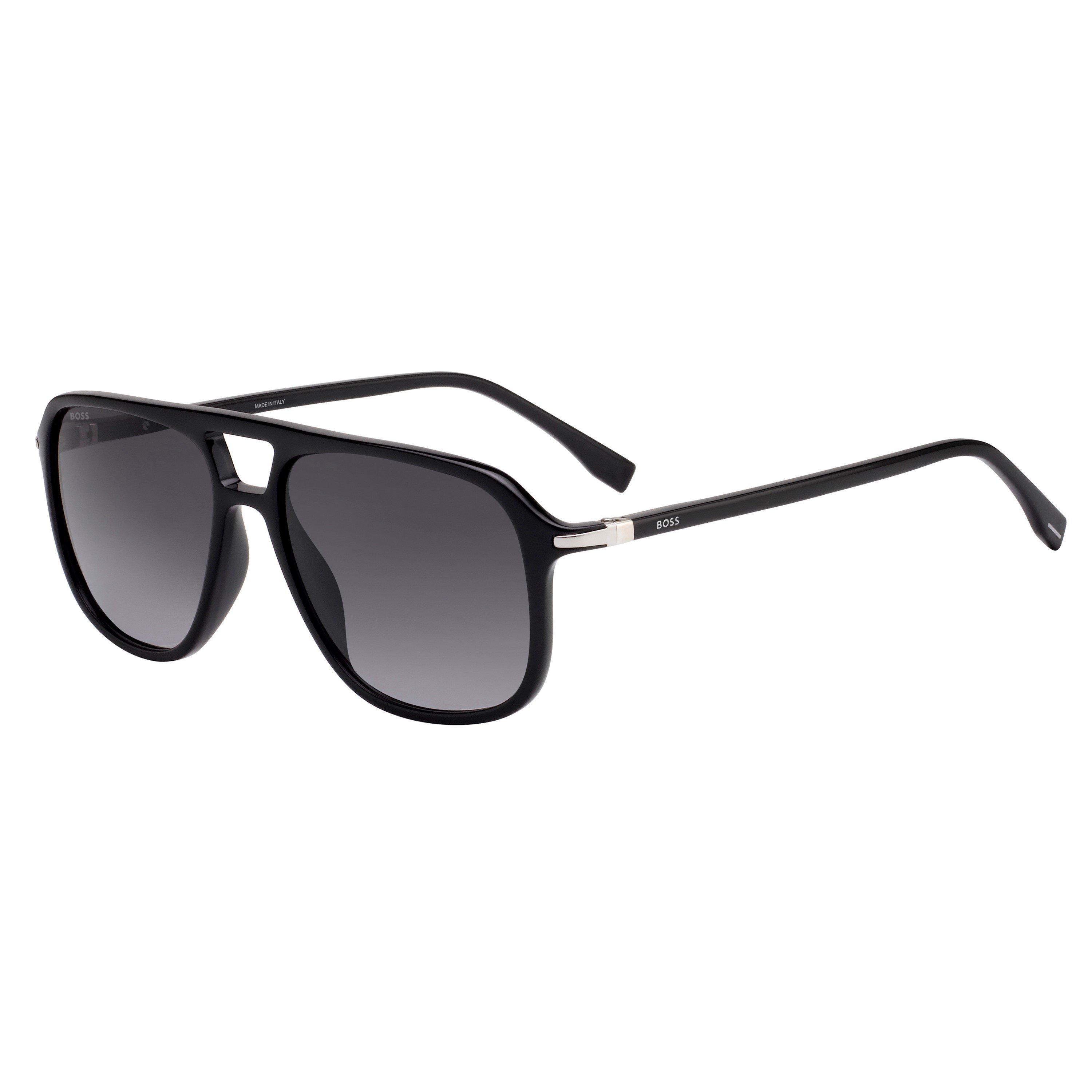 Black - Boss - Men's Square Sunglasses - 1