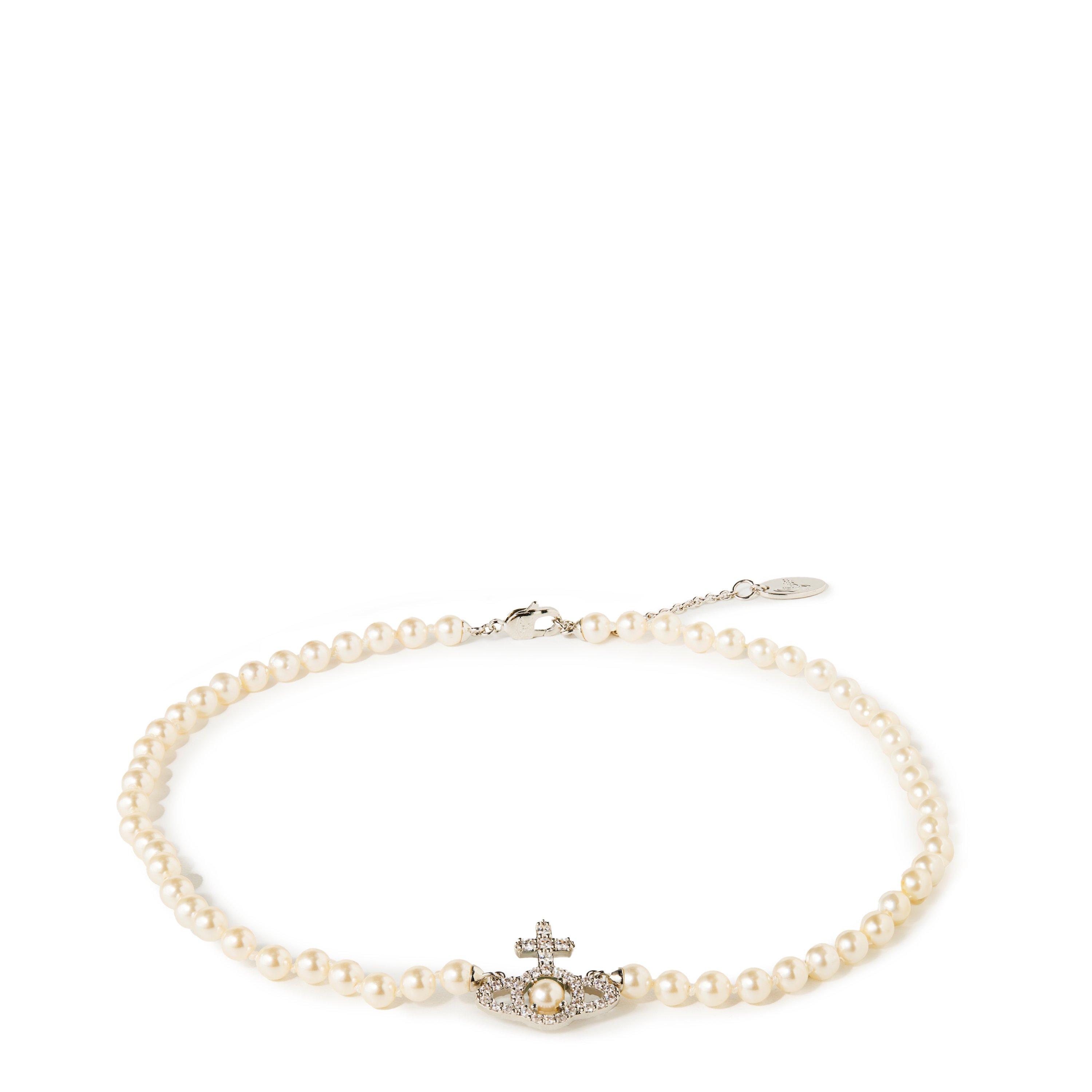 Vivienne Westwood Women's Olympia Pearl Necklace - Plat/Wht P373