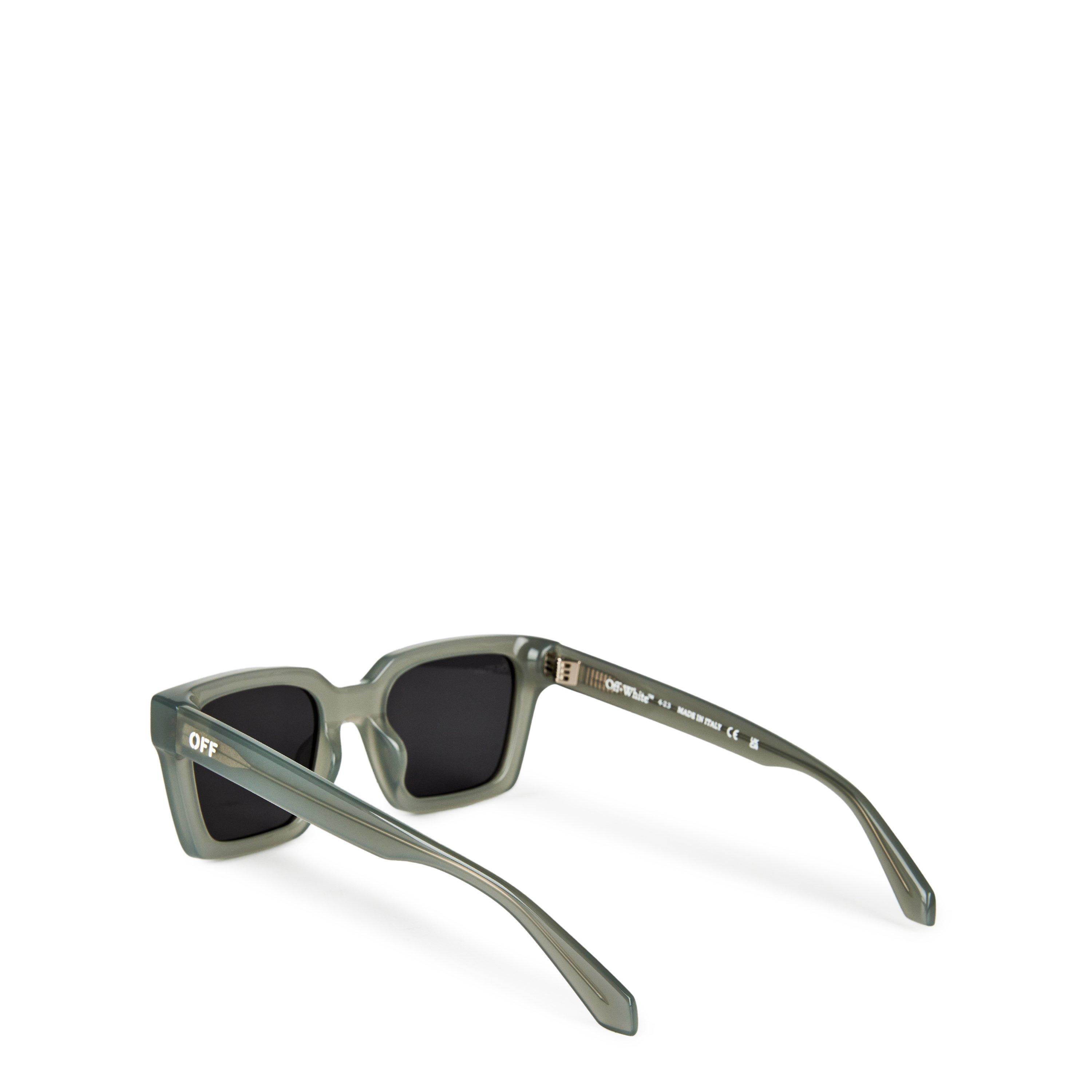 Grey - Off White - Women's Logo Print Square Frame Sunglasses - 3