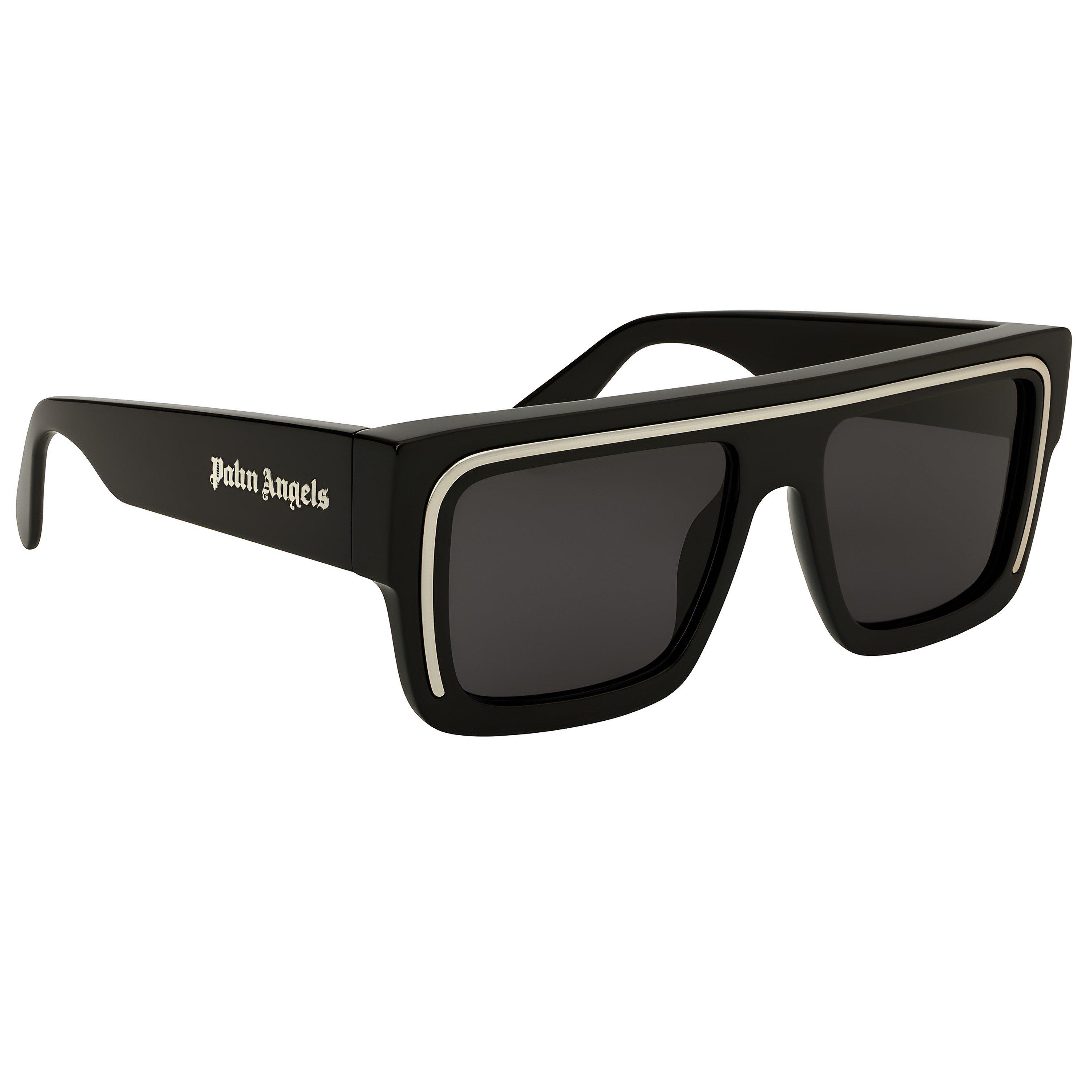 Black Dark Grey - Palm Angels - Men's Salton Rectangle Sunglasses - 2