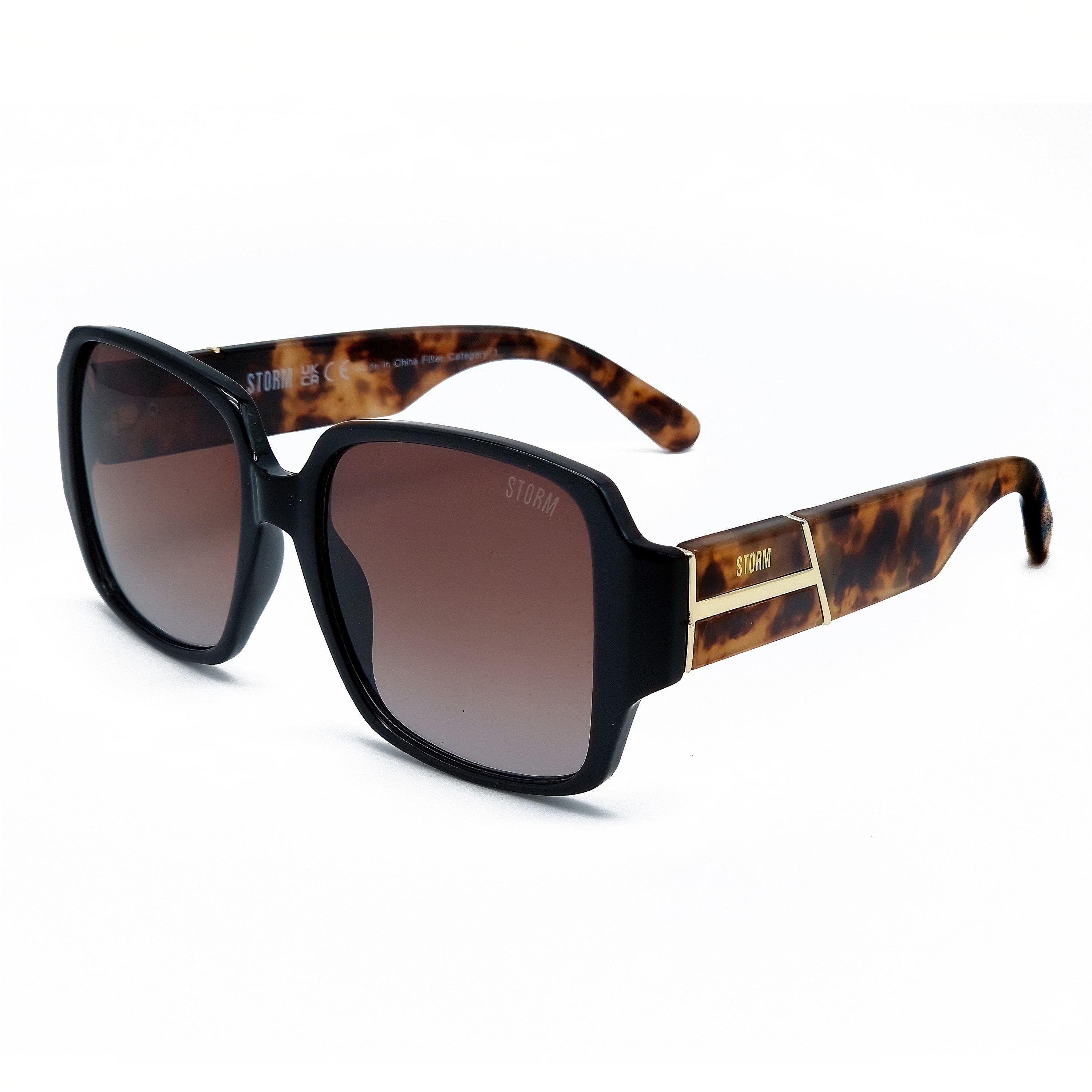 Black - Storm - Women's Square Sunglasses - 1