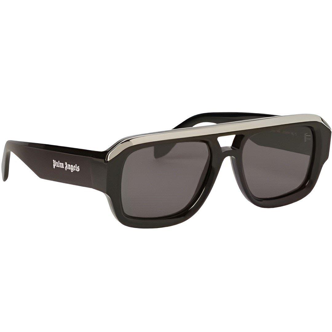 Preto Cinzento Escuro - Palm Angels - Men's Stockton Rectangle Sunglasses - 2
