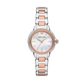 Emporio Armani Womens Three Hand, Stainless Steel Watch, AR11569