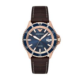 Emporio Armani Armani Men's Three-Hand Date, Rose Gold-Tone Stainless Steel Watch, AR11556