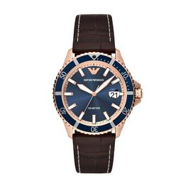 Emporio Armani Mens Three Hand Date, Rose Gold Tone Stainless Steel Watch, AR11556