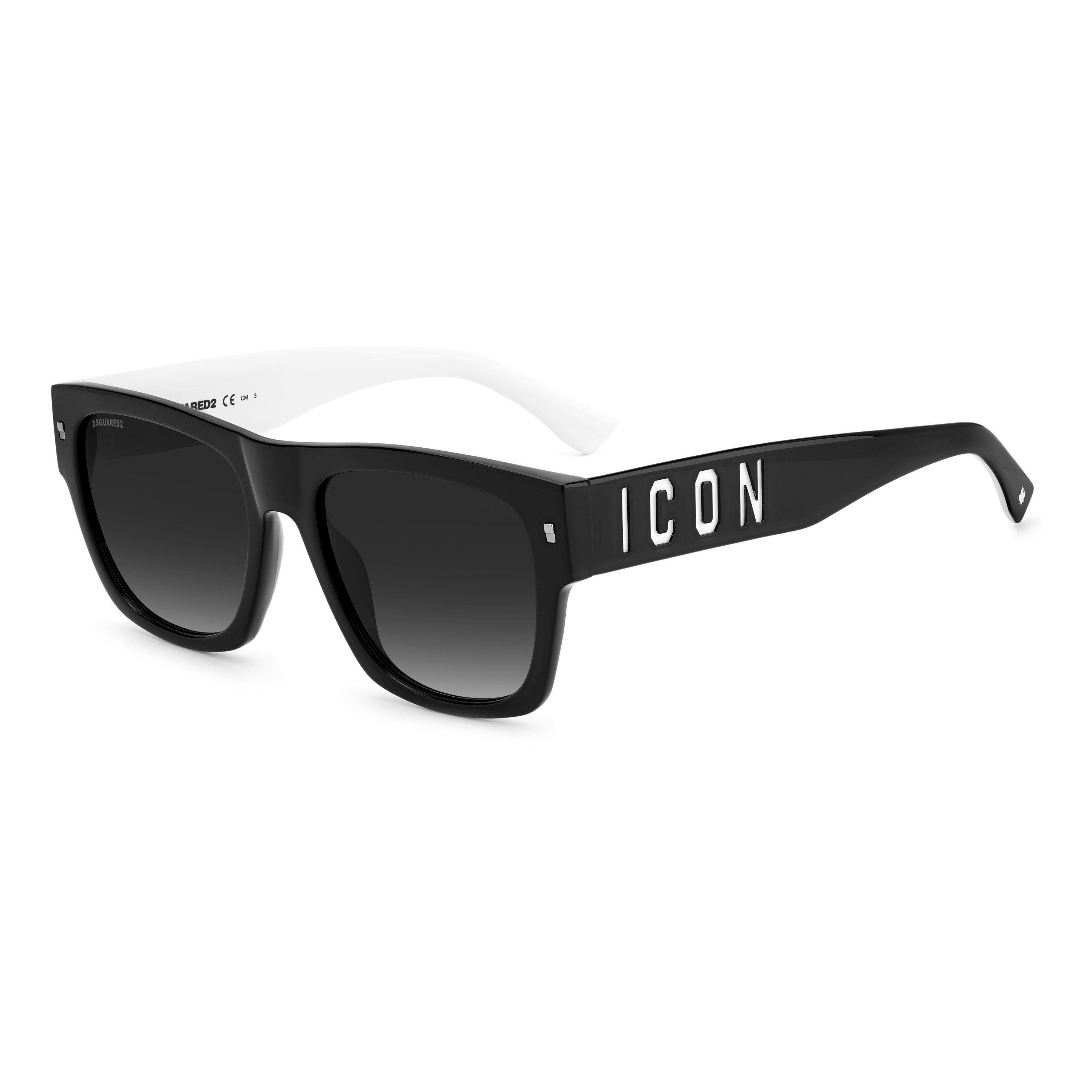 DSquared2 Men's Rectangle Sunglasses - Black/White