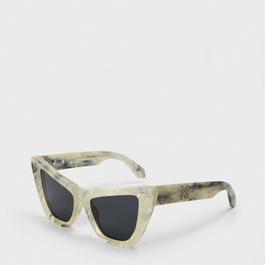 Off White Unisex Square Sunglasses, Square Design