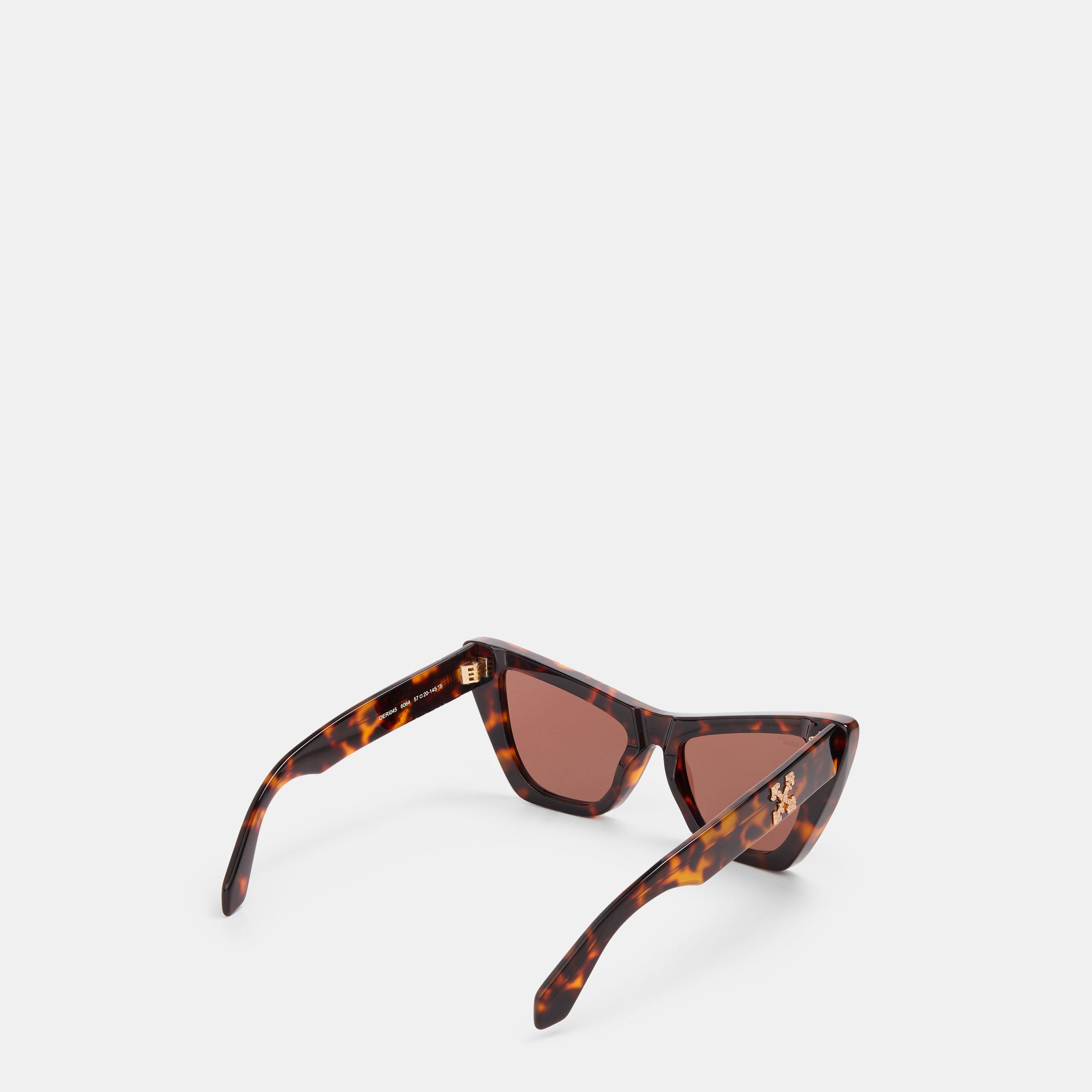 Havana/Braun - Off White - Square UV Protection Sunglasses - 2