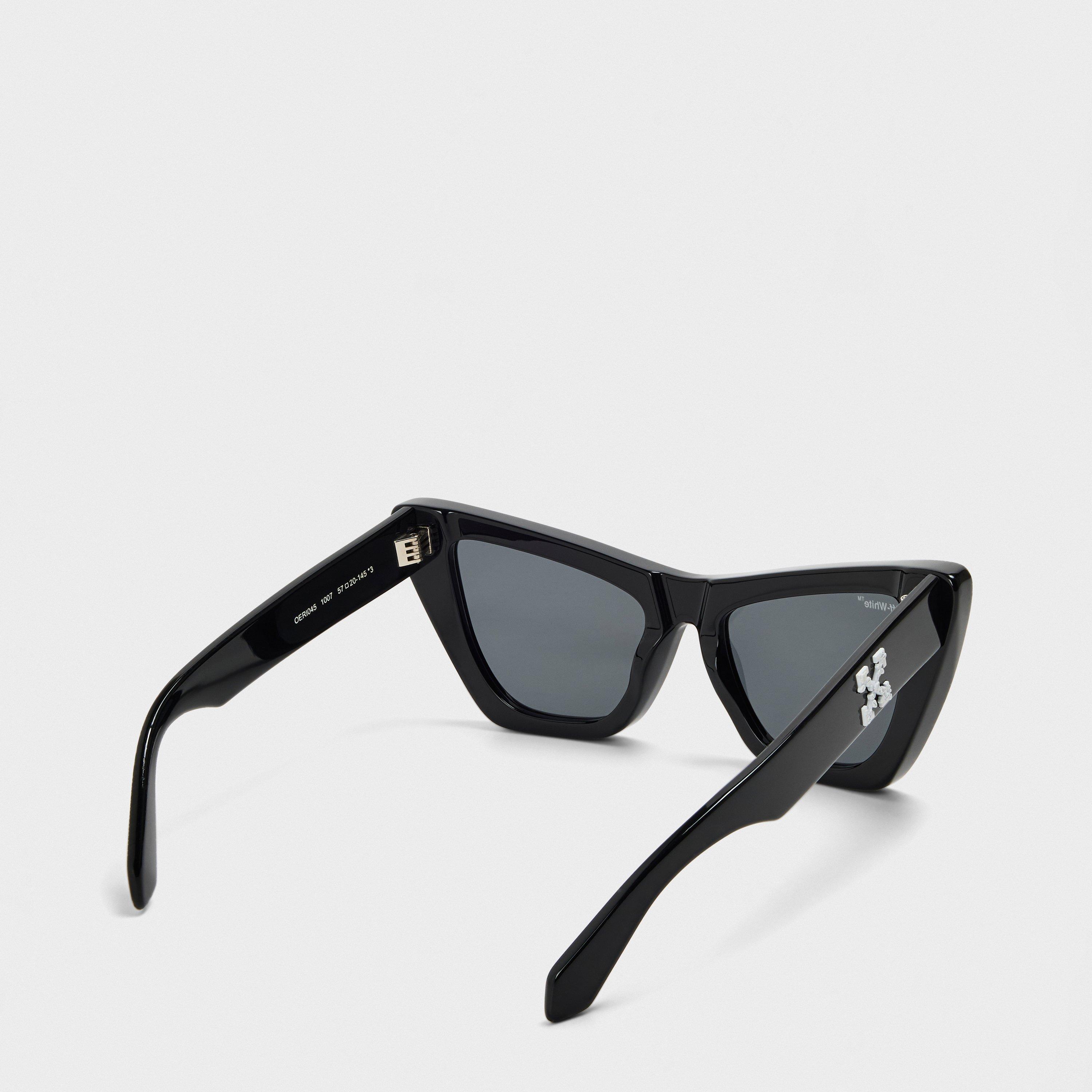 Black/Dark Grey - Off White - Unisex Square Sunglasses, Square Design - 2