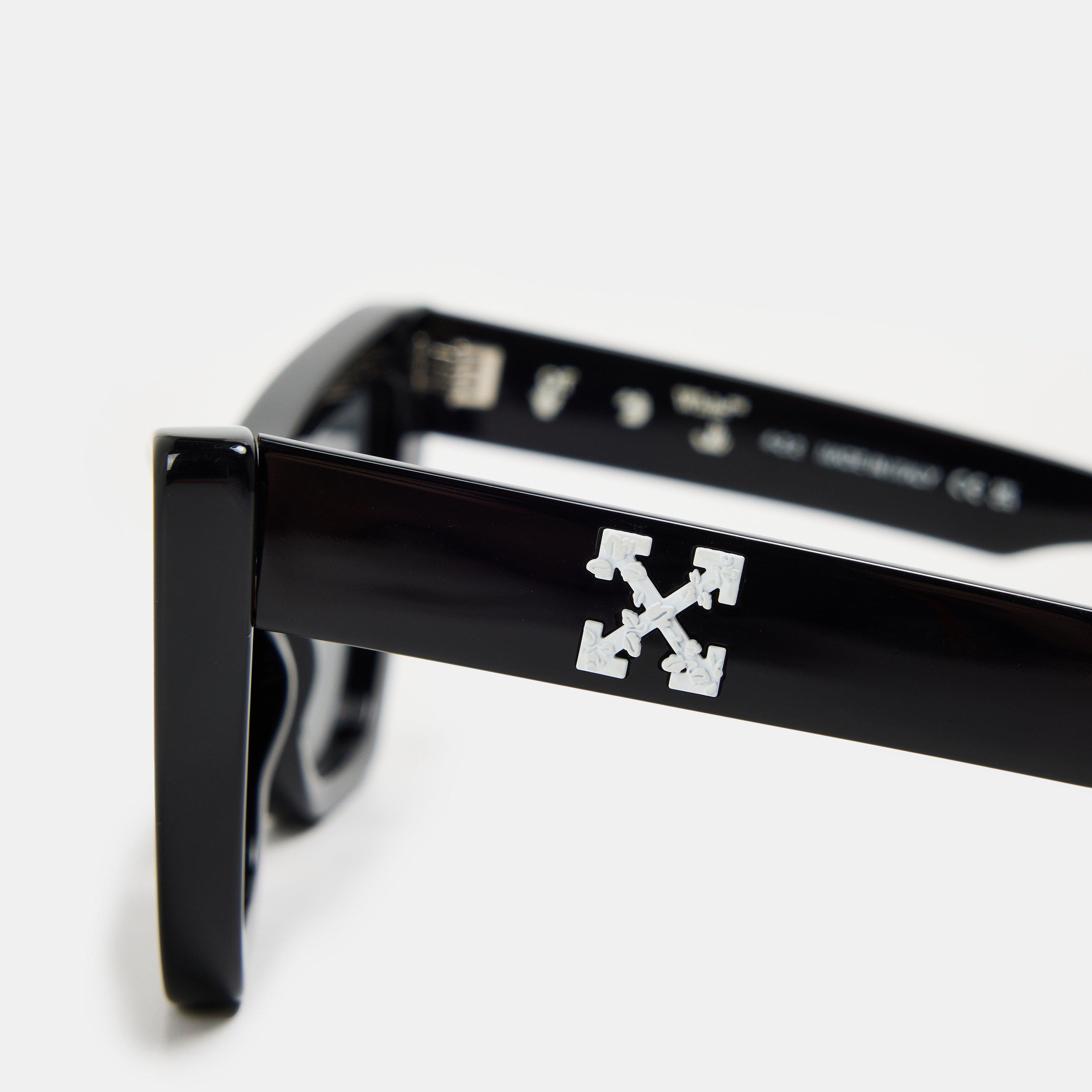 Black/Dark Grey - Off White - Unisex Square Sunglasses, Square Design - 3