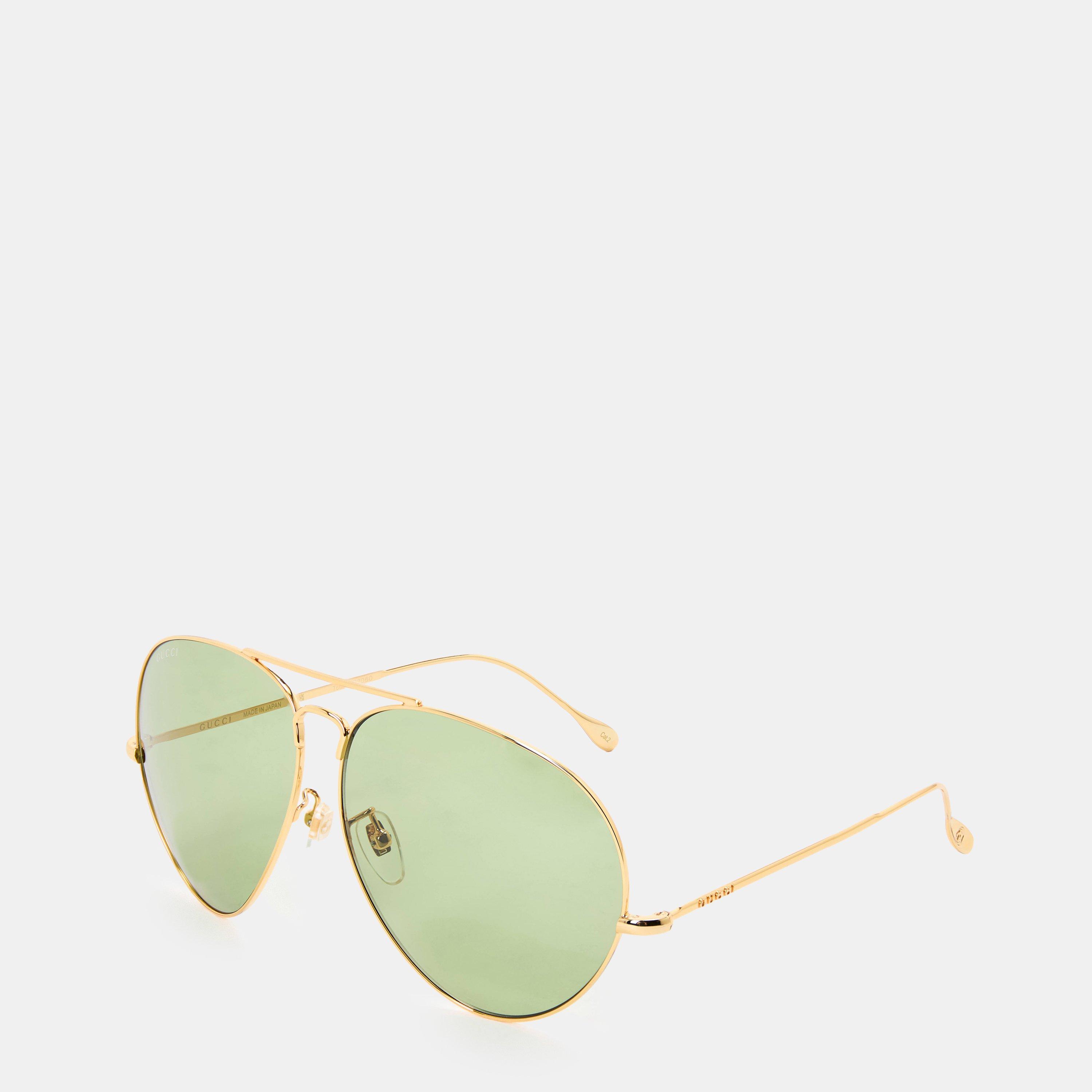  Gold/Green - Gucci - Men's Aviator Sunglasses - 1