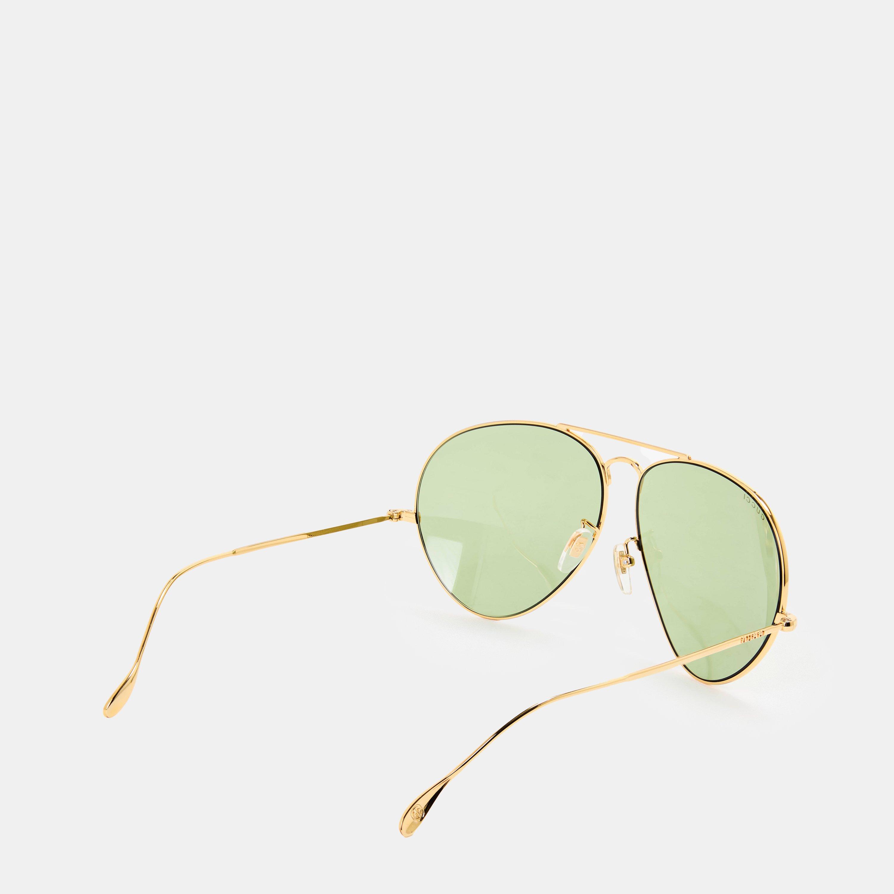  Gold/Green - Gucci - Men's Aviator Sunglasses - 2